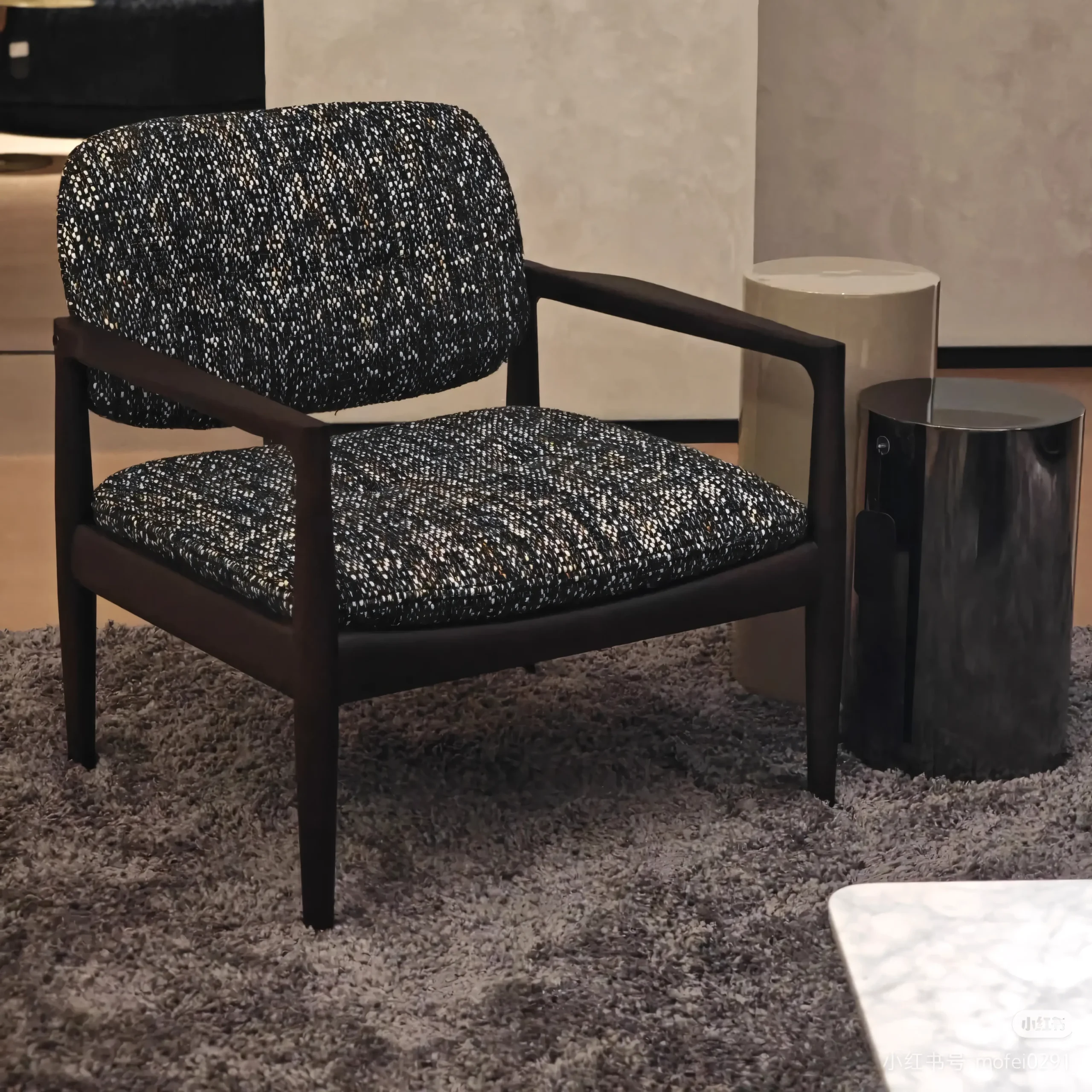 Handcrafted Solid Wood Joinery Club Chair with Floating Backrest - Image 2