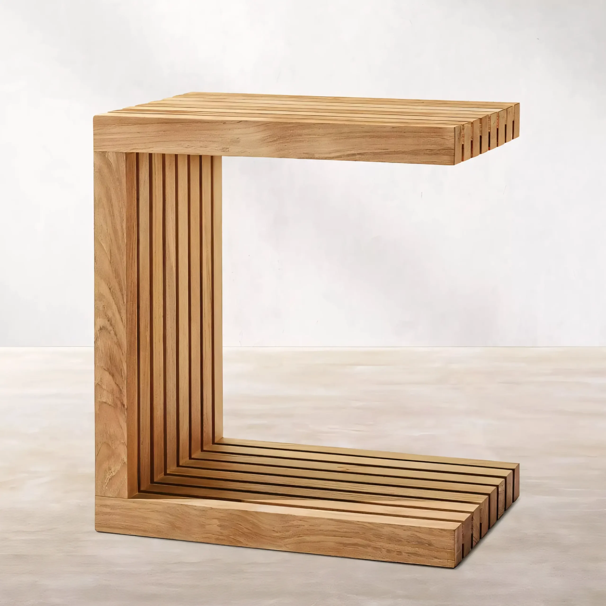 Modular A-Grade Teak Outdoor Sectional Set with Quick-Dry Cushions & Slatted Platform Base - Image 4