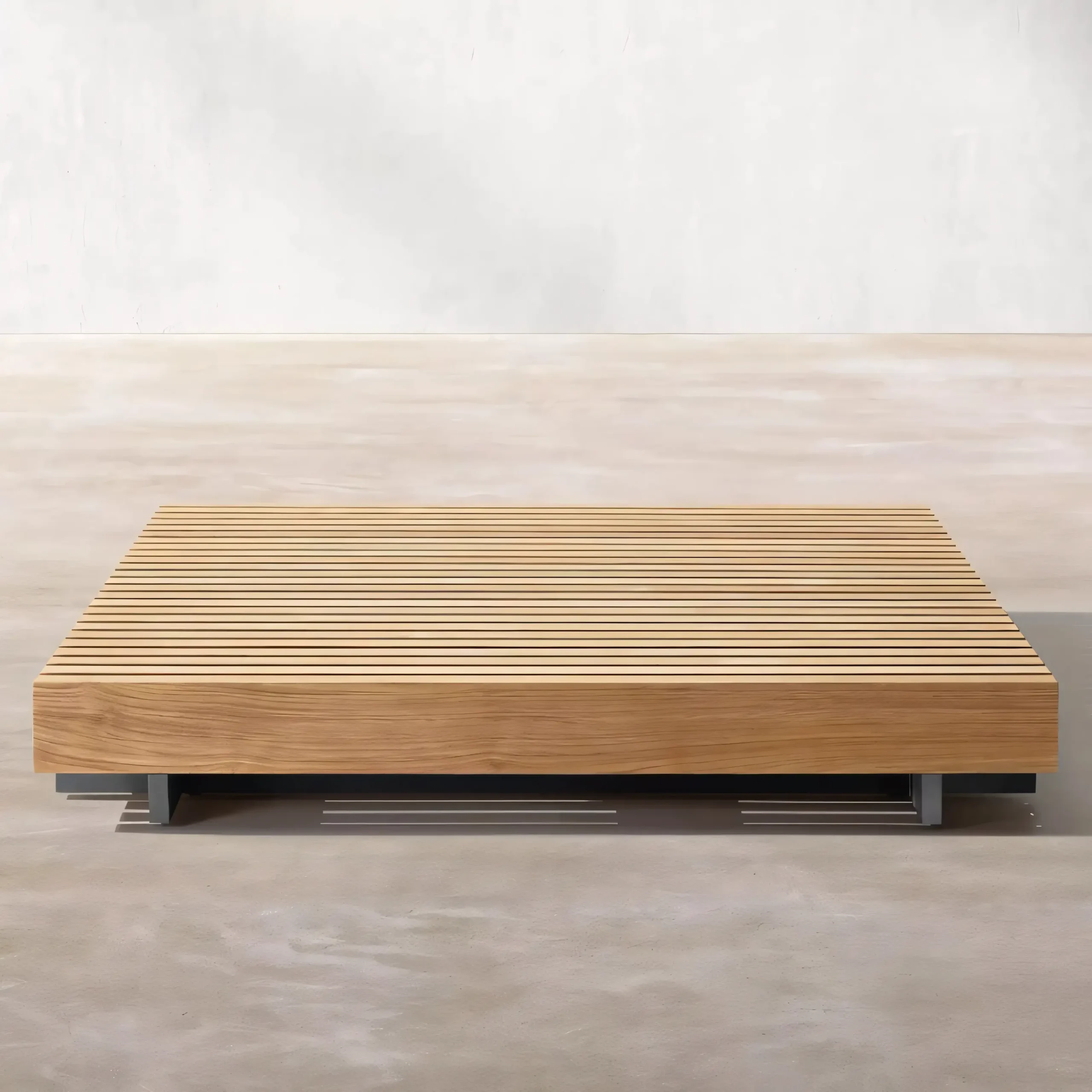 Modular A-Grade Teak Outdoor Sectional Set with Quick-Dry Cushions & Slatted Platform Base - Image 5