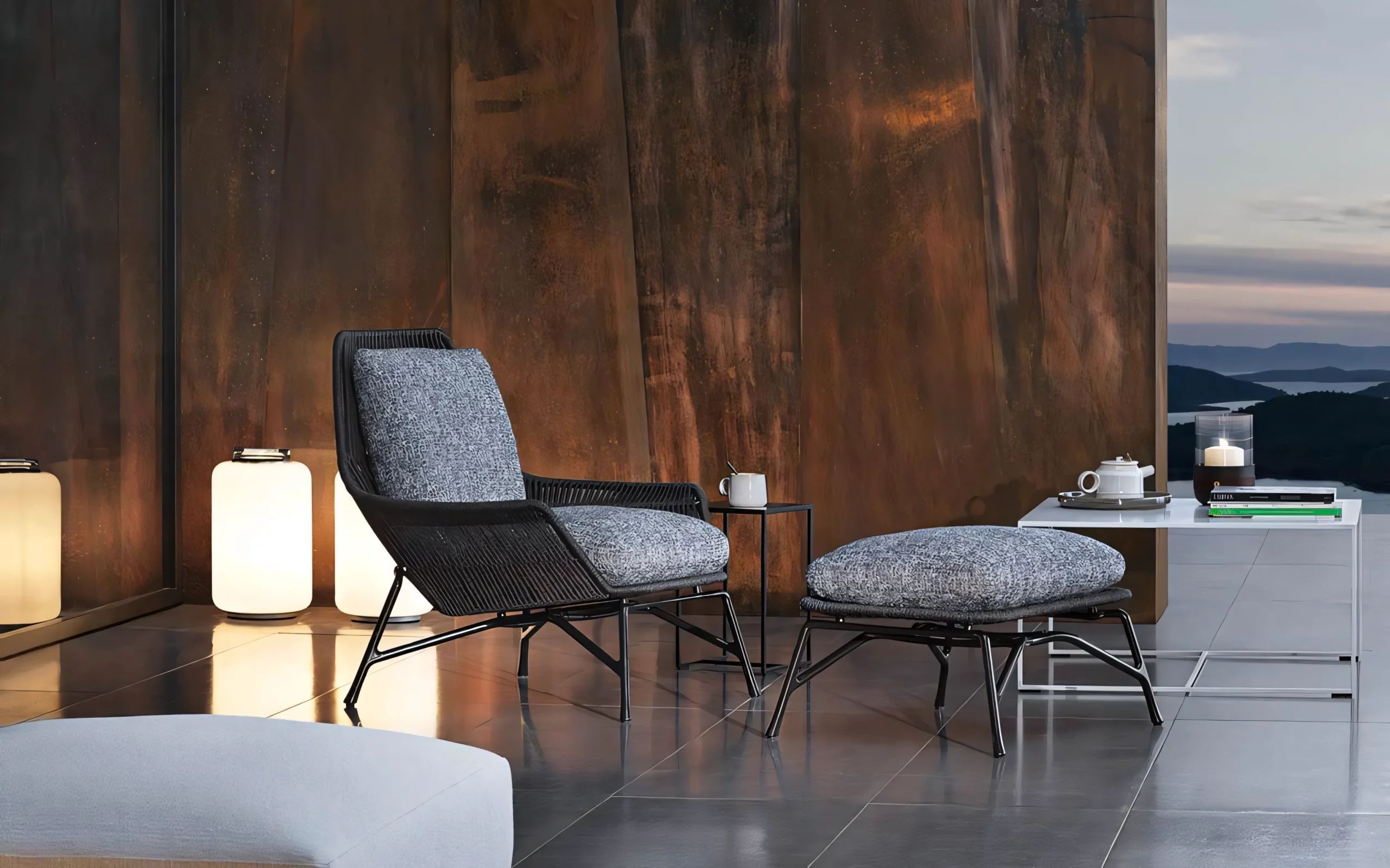 JS-PLC0072 Modern Outdoor lounge Chair With Ottoman (4)