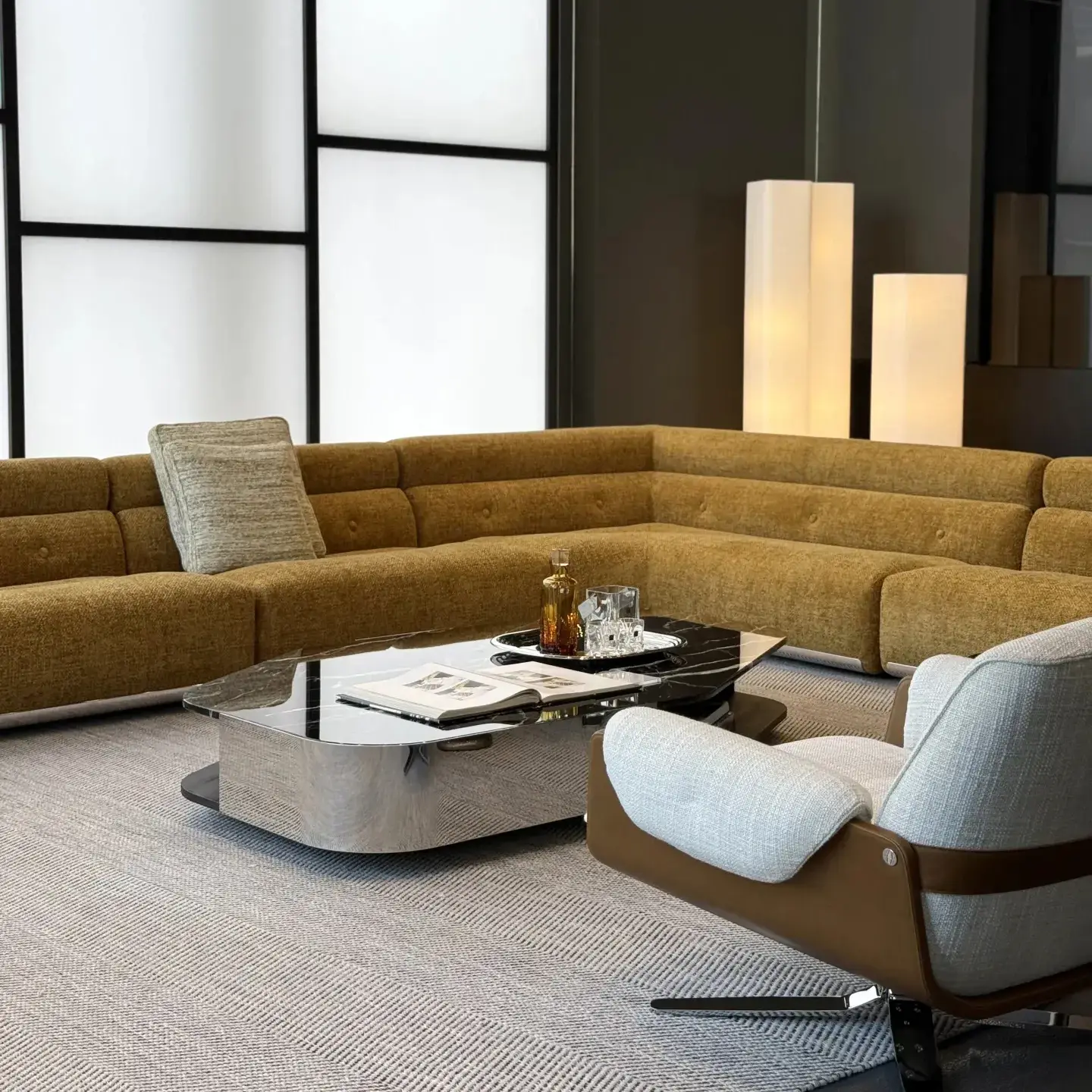 JS-S001 Coupe L-shaped sectional sofa (1-1)
