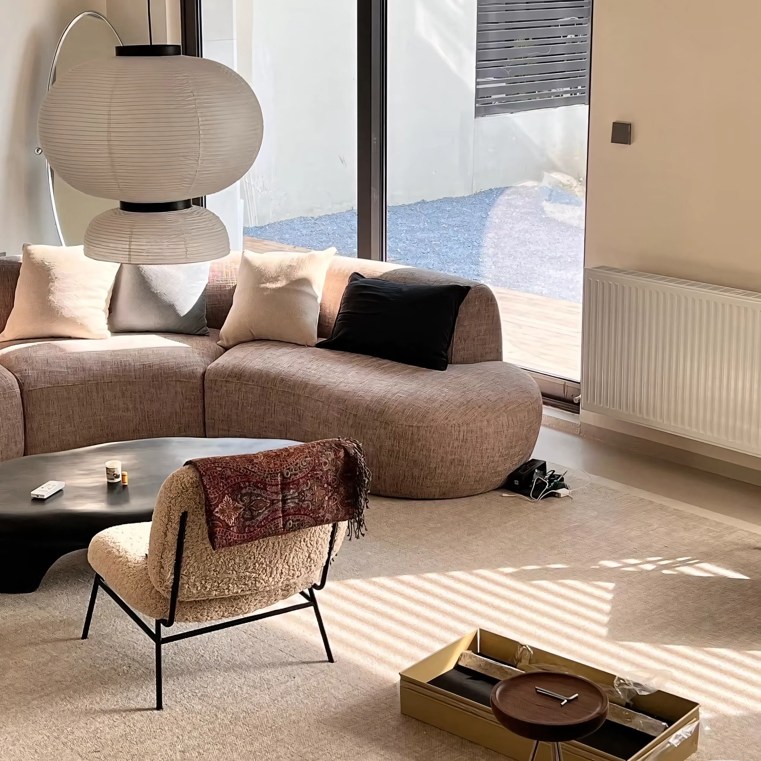 Modern Organic Curved Sofa - Image 5