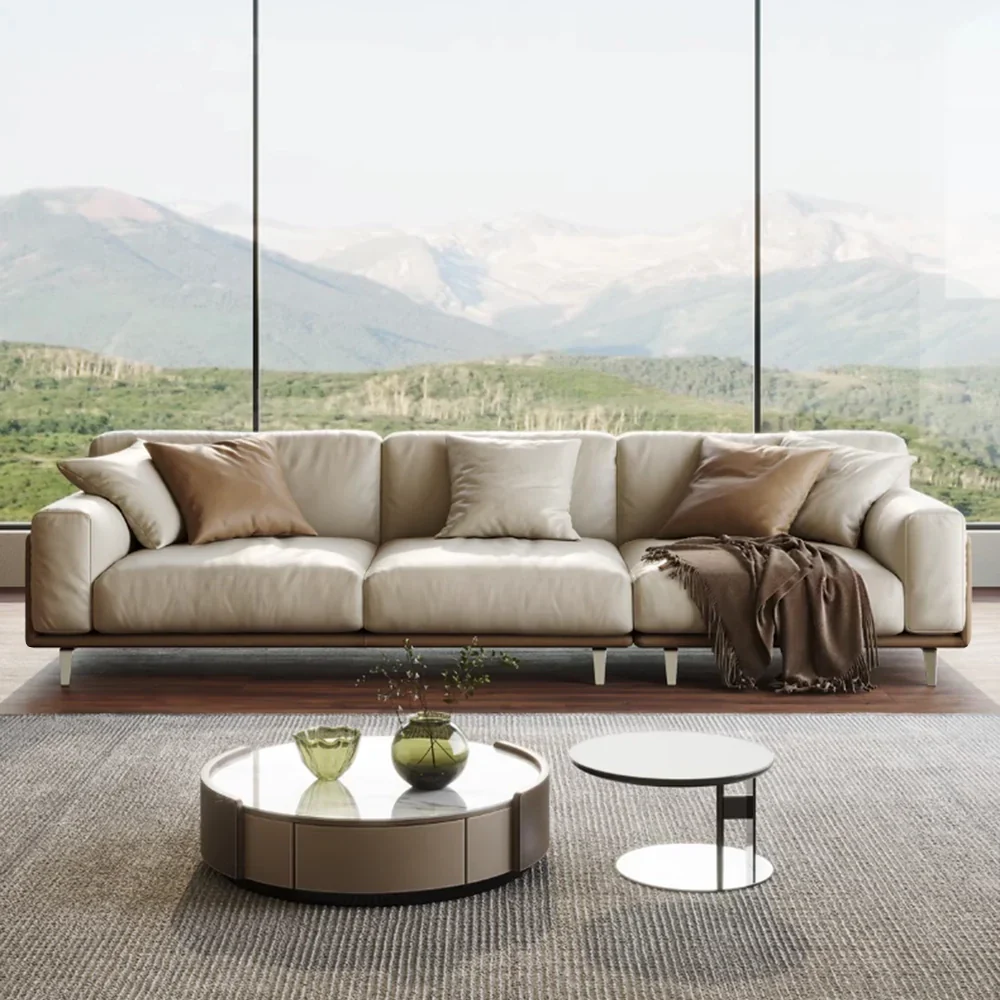 Modern Bi-Material Sectional Sofa - Image 6