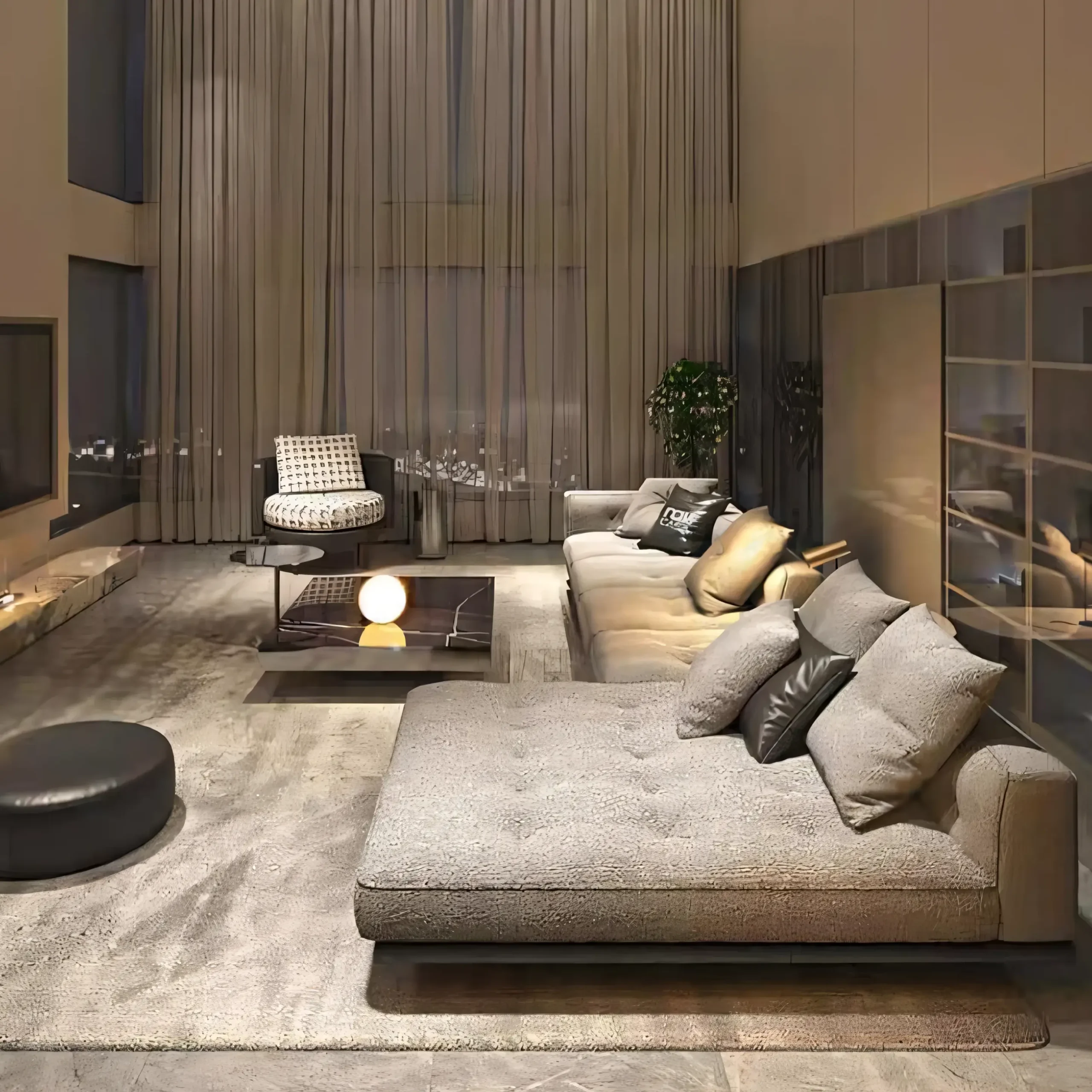 Contemporary Floating-Base Modular Sofa System - Image 5