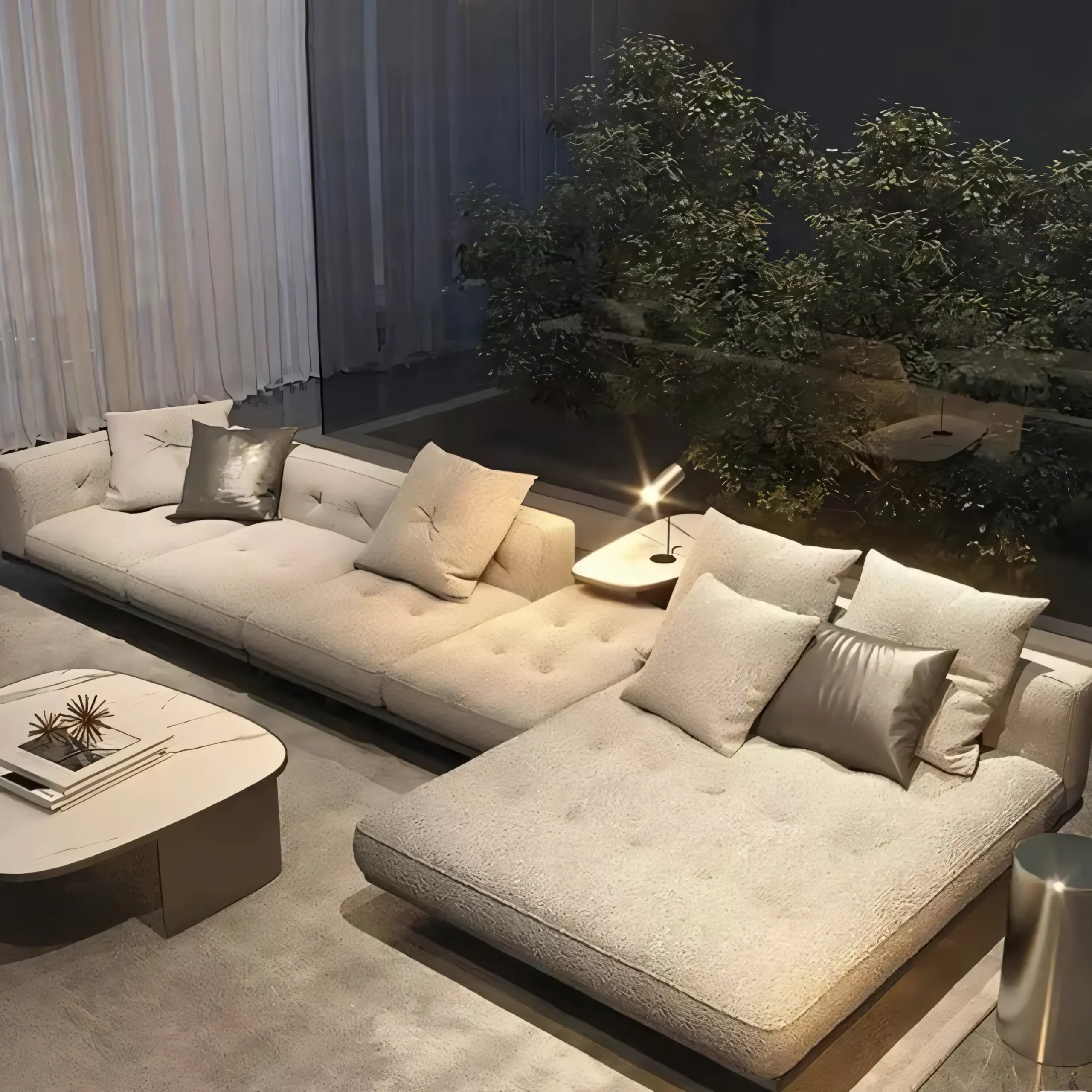 Contemporary Floating-Base Modular Sofa System - Image 4