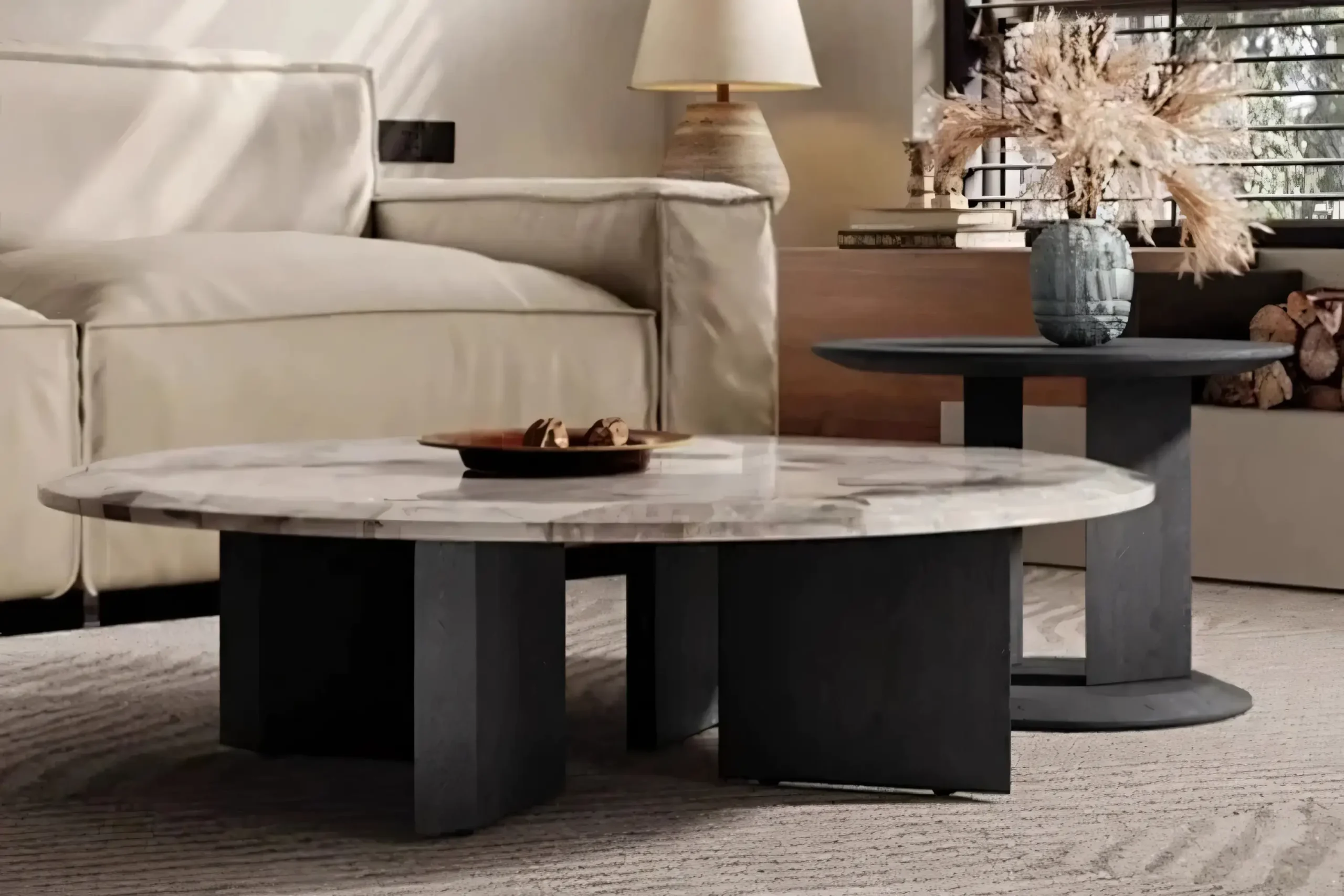 JS-C015 Apartment Furniture Coffee Table Set (2-1)