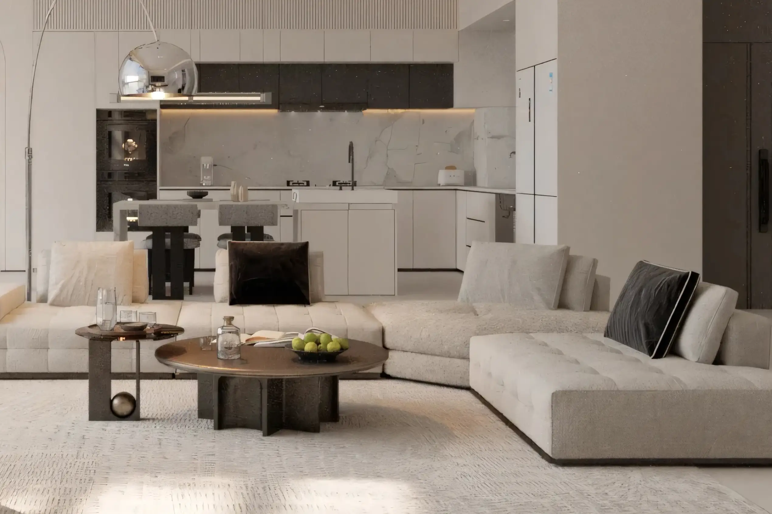 JS-C015 Apartment Furniture Coffee Table Set (3-3)