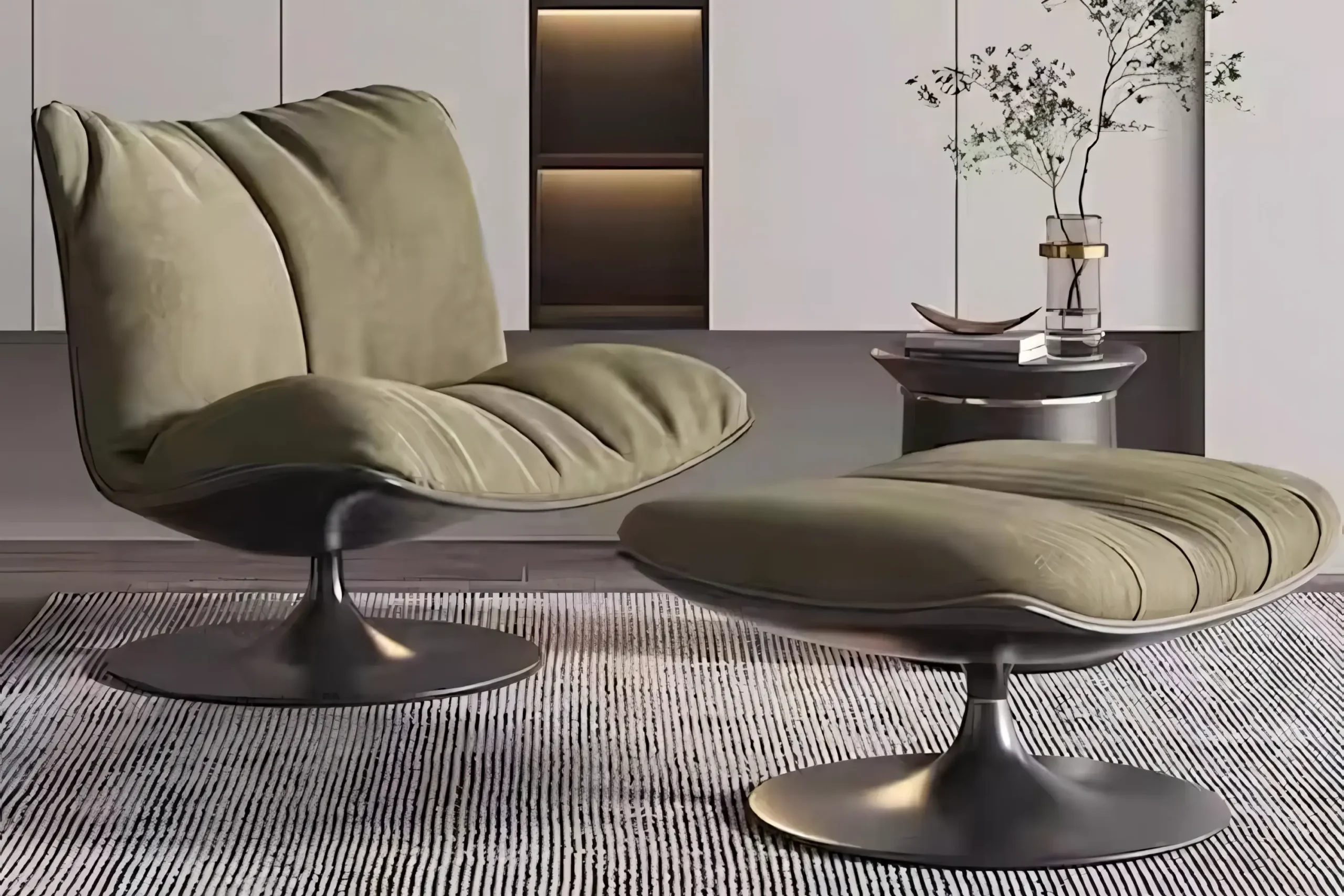 JS-L006 Minimalist Swivel Leisure Chair (2-1)