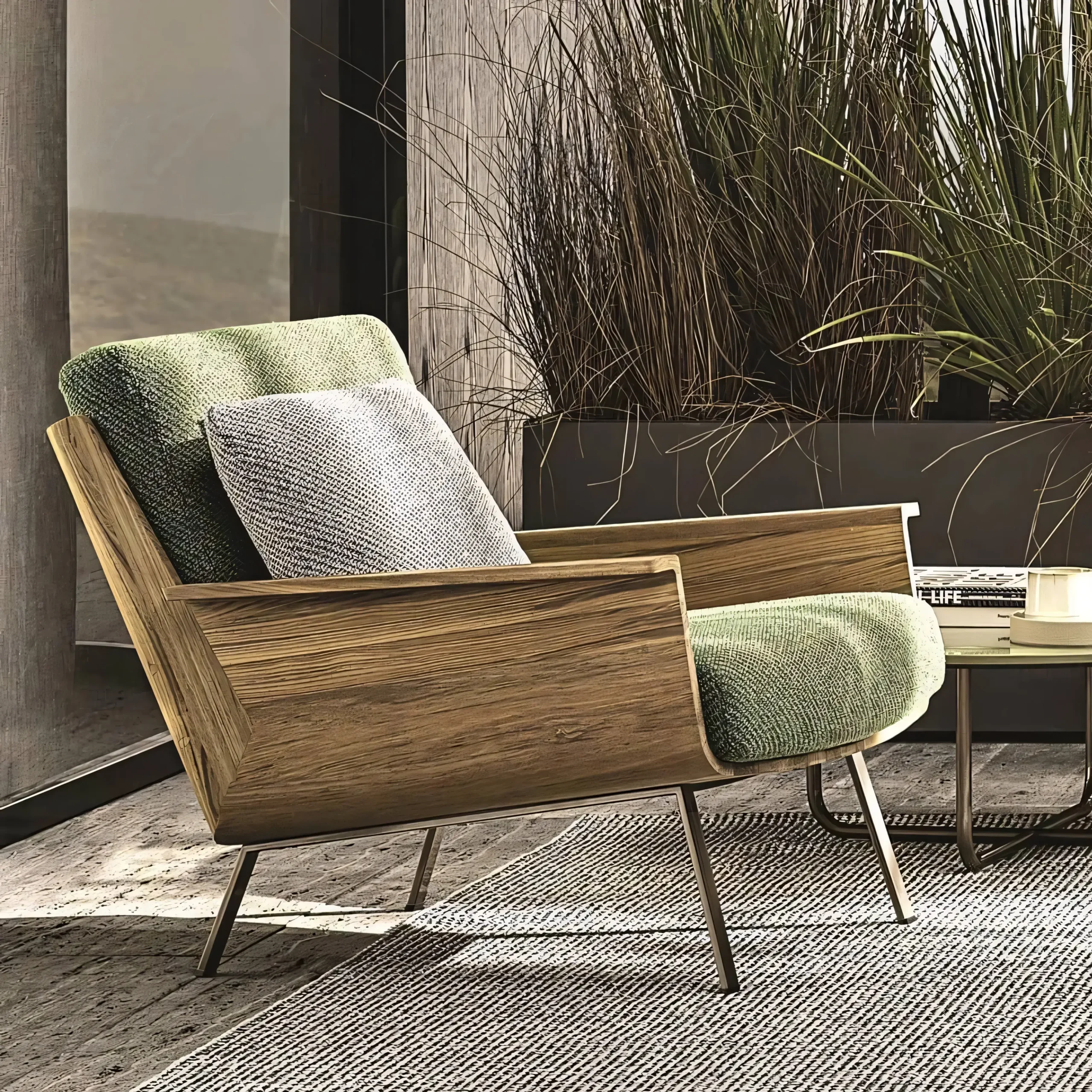 Mid-Century Modern Brazilian Style Deep Seating Armchair - Image 3