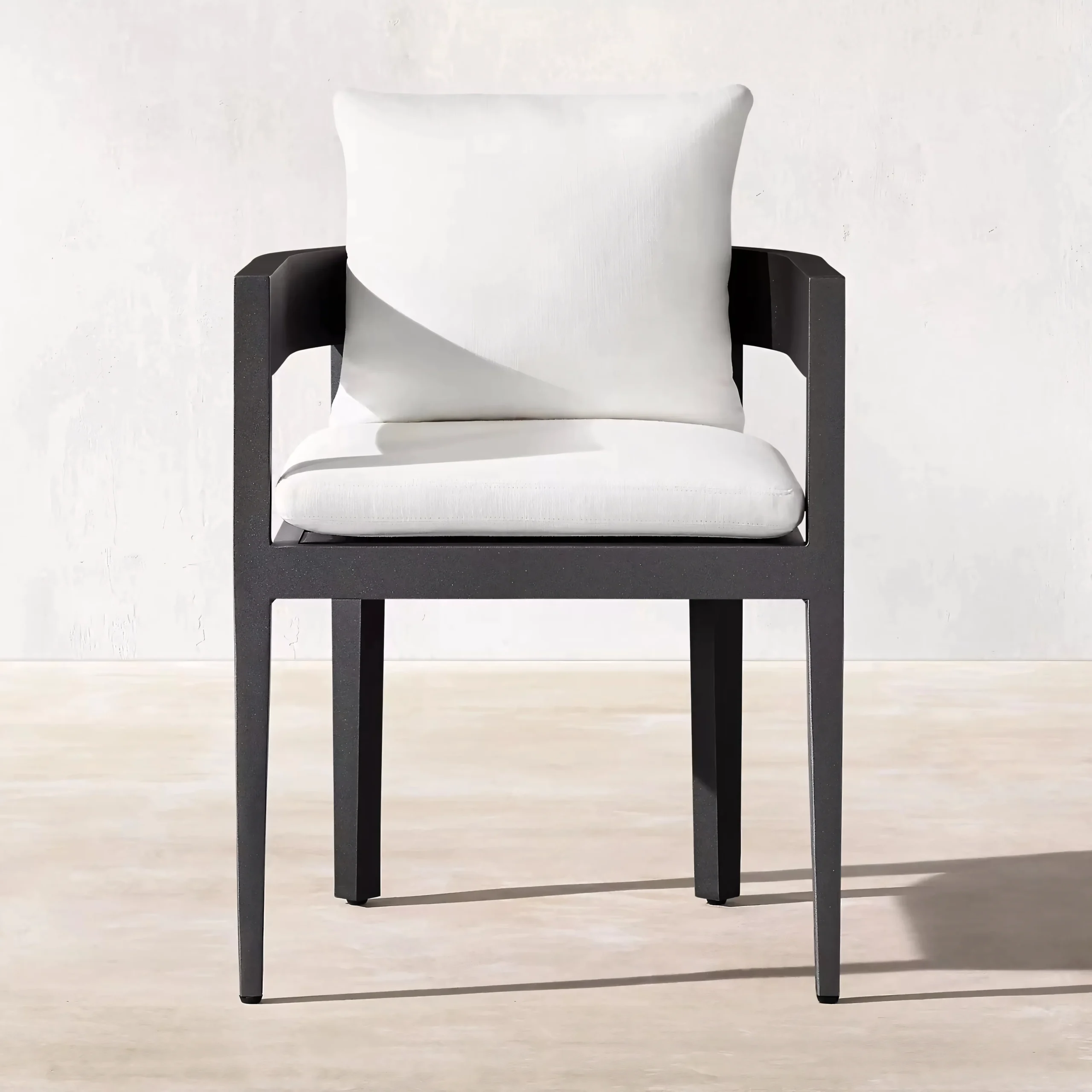 Modern Minimalist Garden Patio Chair - Powder Coated Rust-Proof Frame & Waterproof Fabric - Image 3