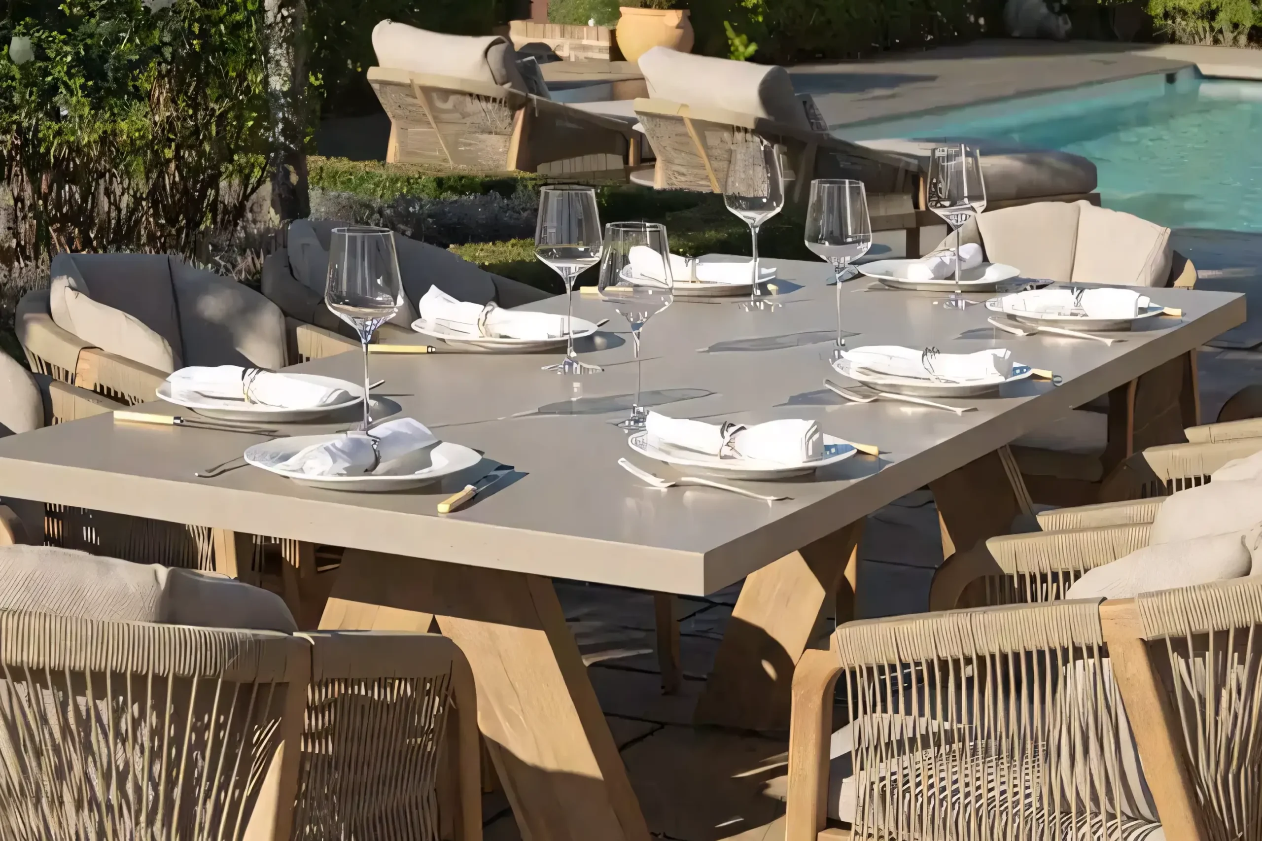 JS-OD0614 High End Teak Wood Dining Set (2-2)