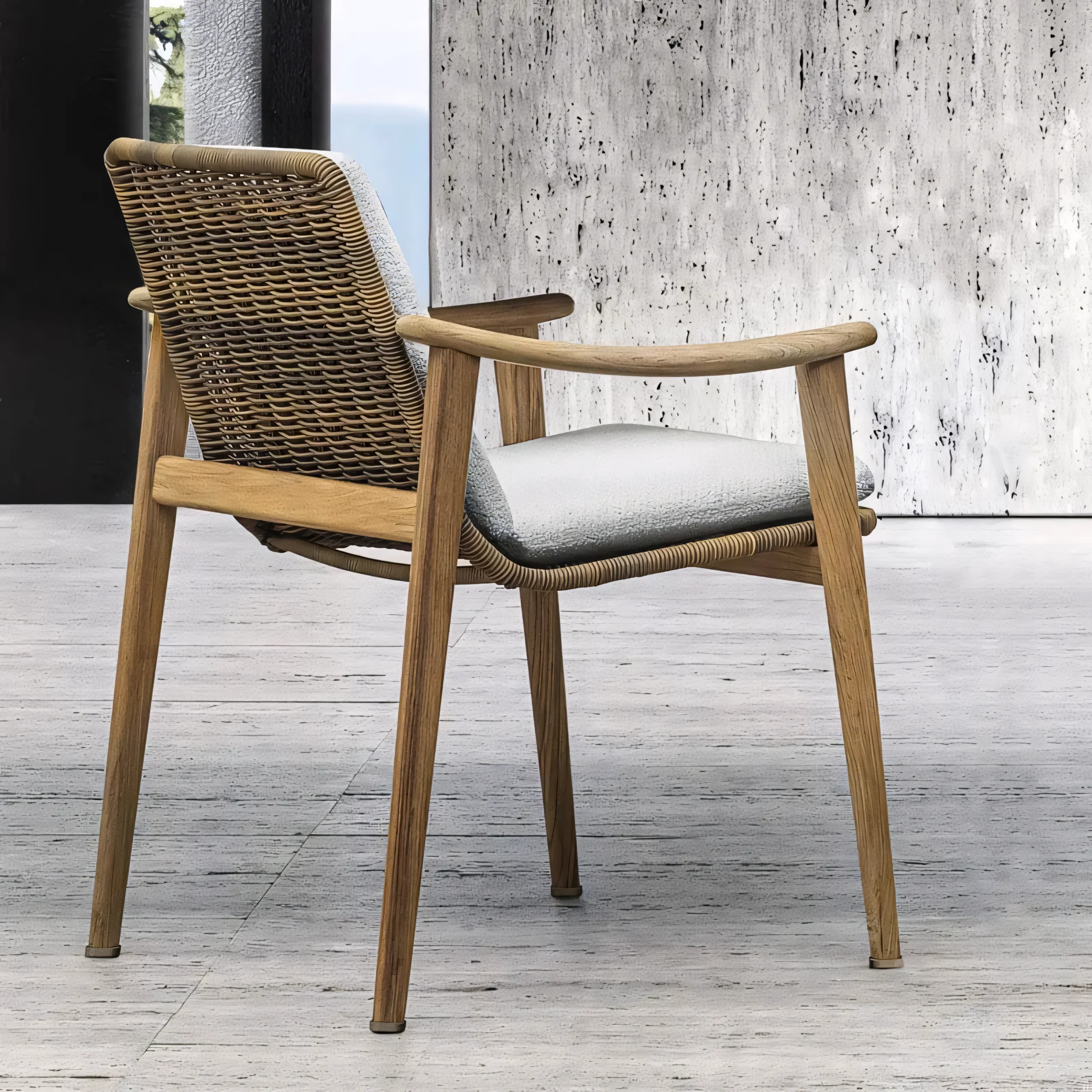JS-OD0789 Patio Rattan Dining Chair (6)