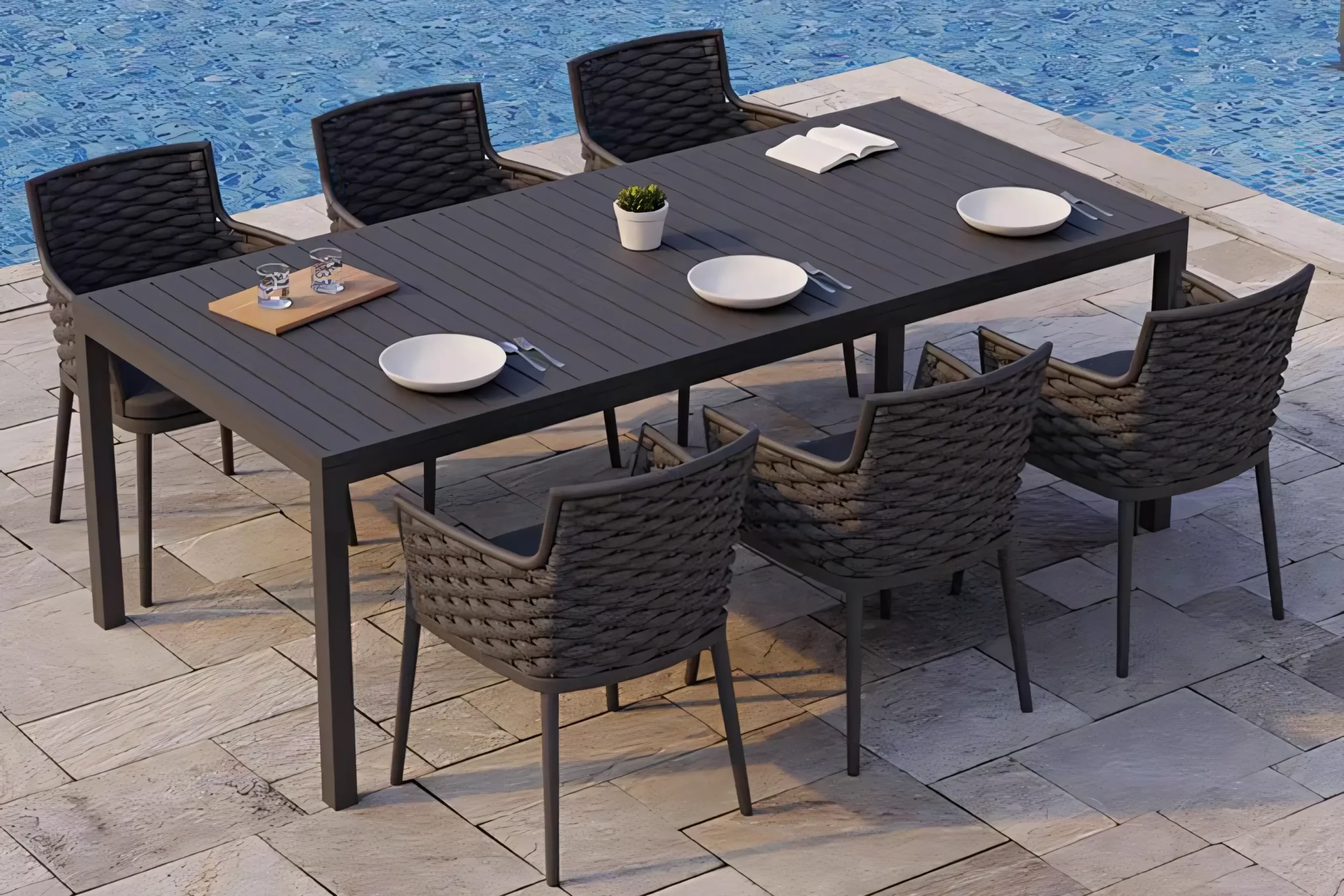JS-OD0793 Outdoor Dining Table And Chair (3-1)
