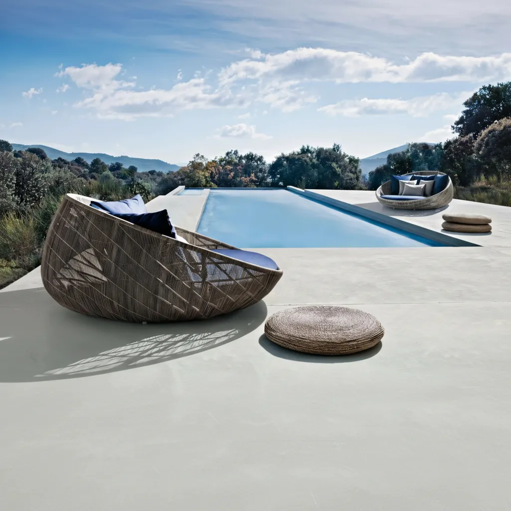 Modern Resort Style Rattan Sunbed Lounger | All-Weather Weave & Quick Dry Foam Cushion - Image 4