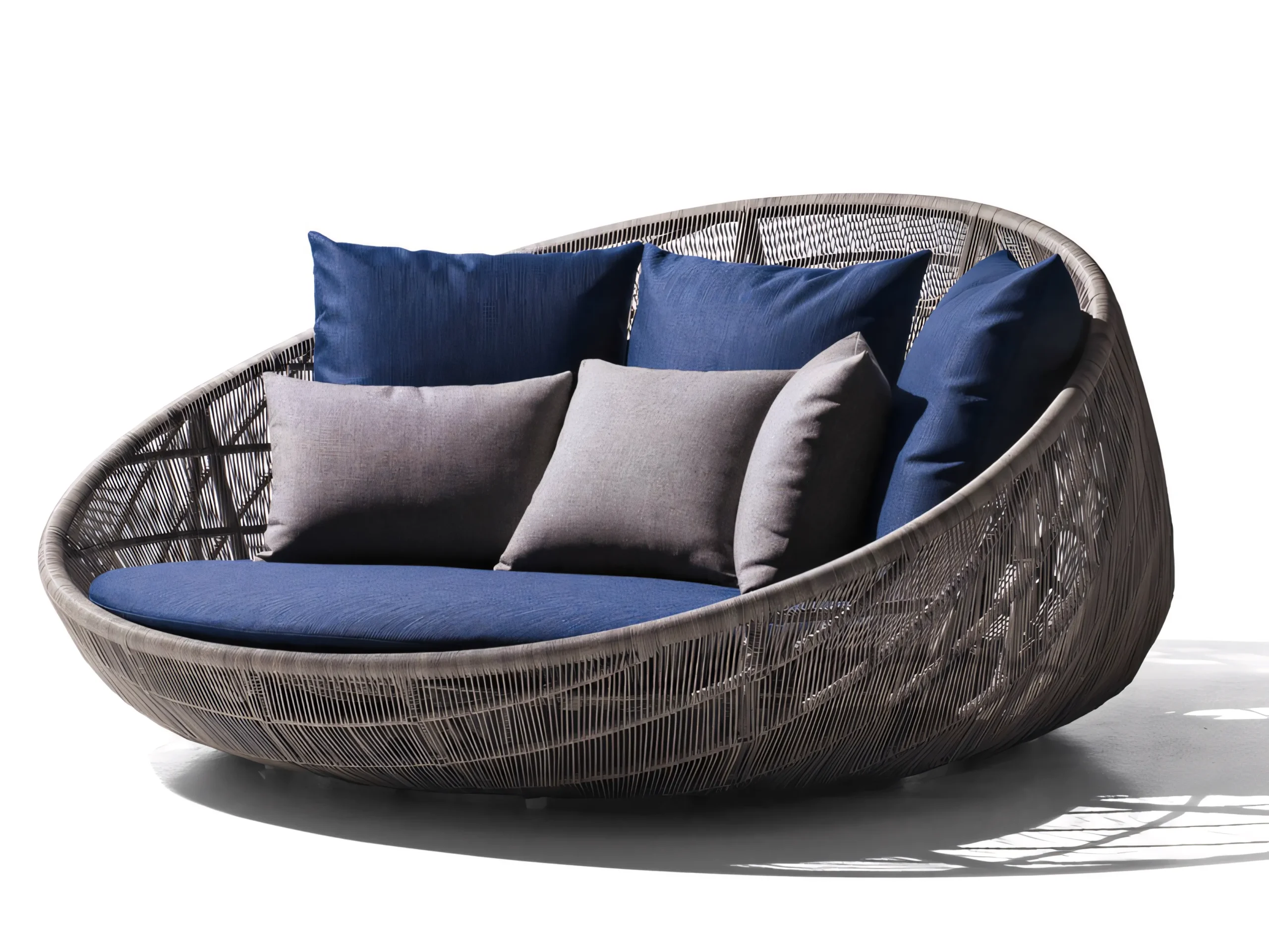 JS-ODL0444 Luxury Outdoor Wicker Daybed (1)