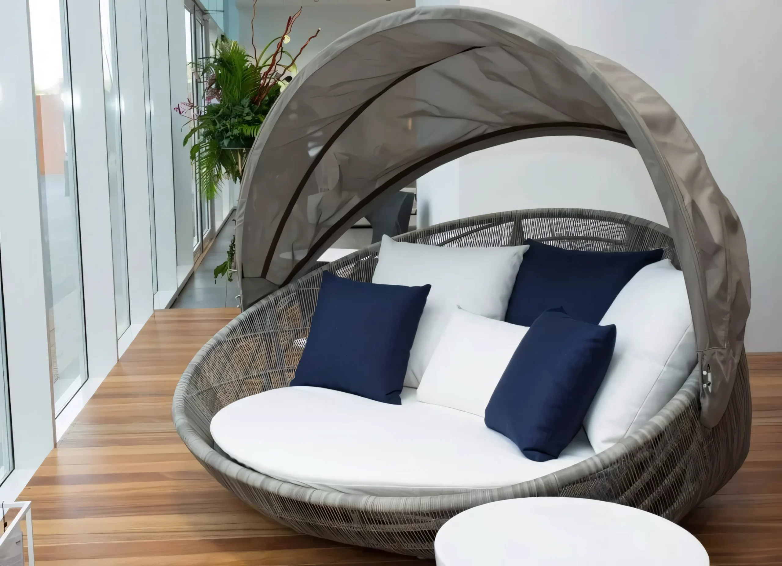 JS-ODL0444 Luxury Outdoor Wicker Daybed (4)