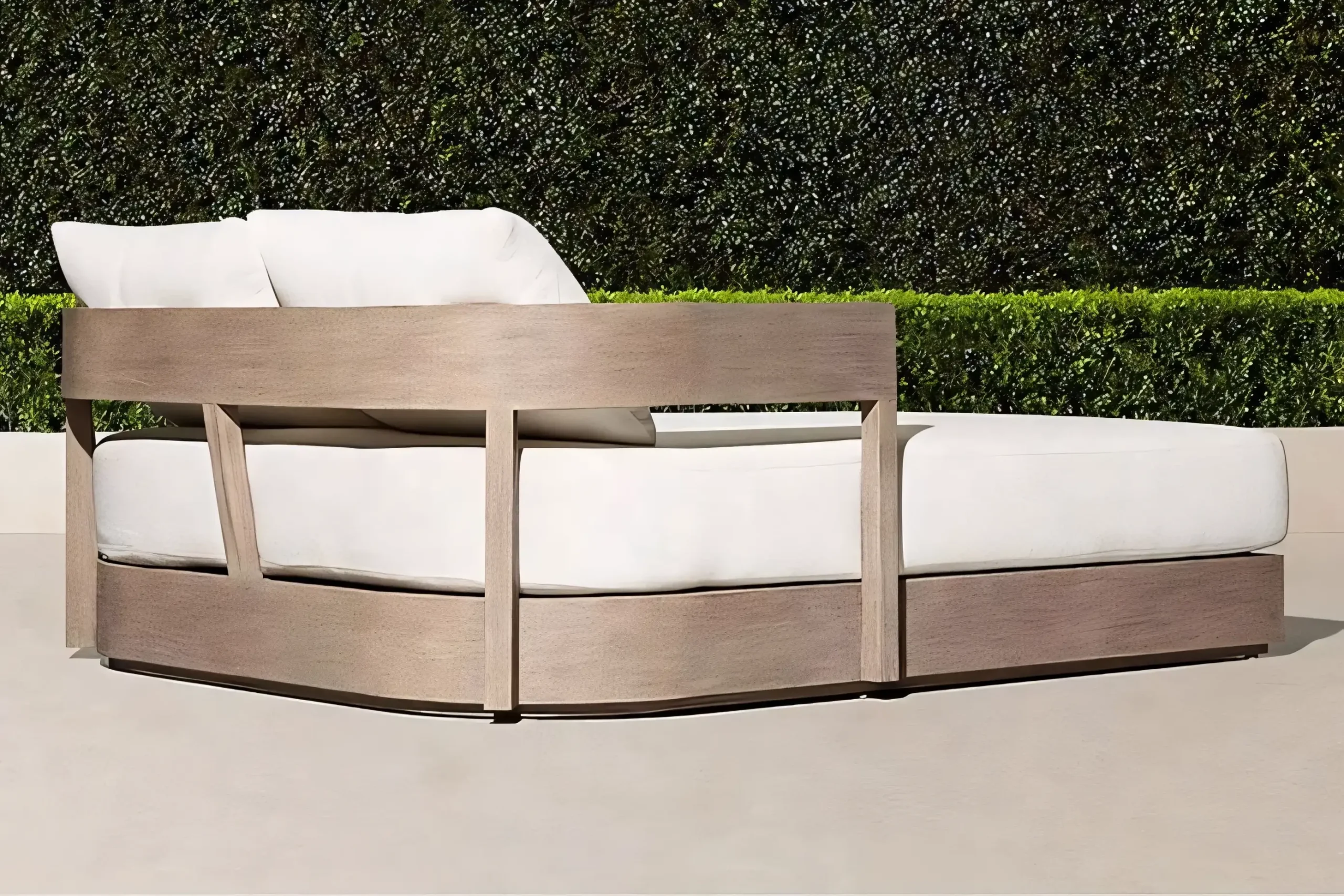 JS-ODL0731 High Quality Outdoor Furniture Teak Wood Chaise (2-1)