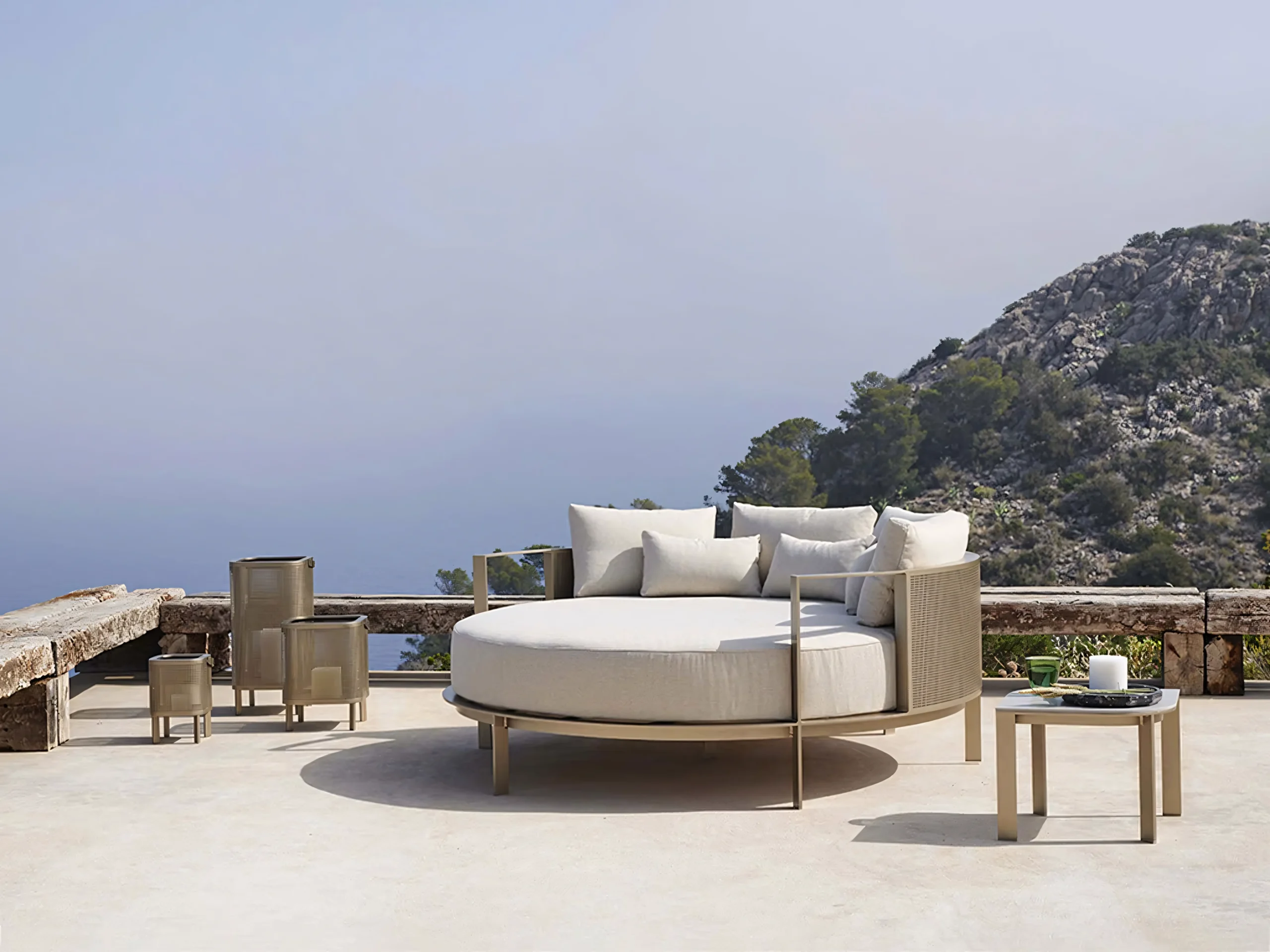 JS-ODL0776 High End Aluminum Beach Outdoor Daybed (5)