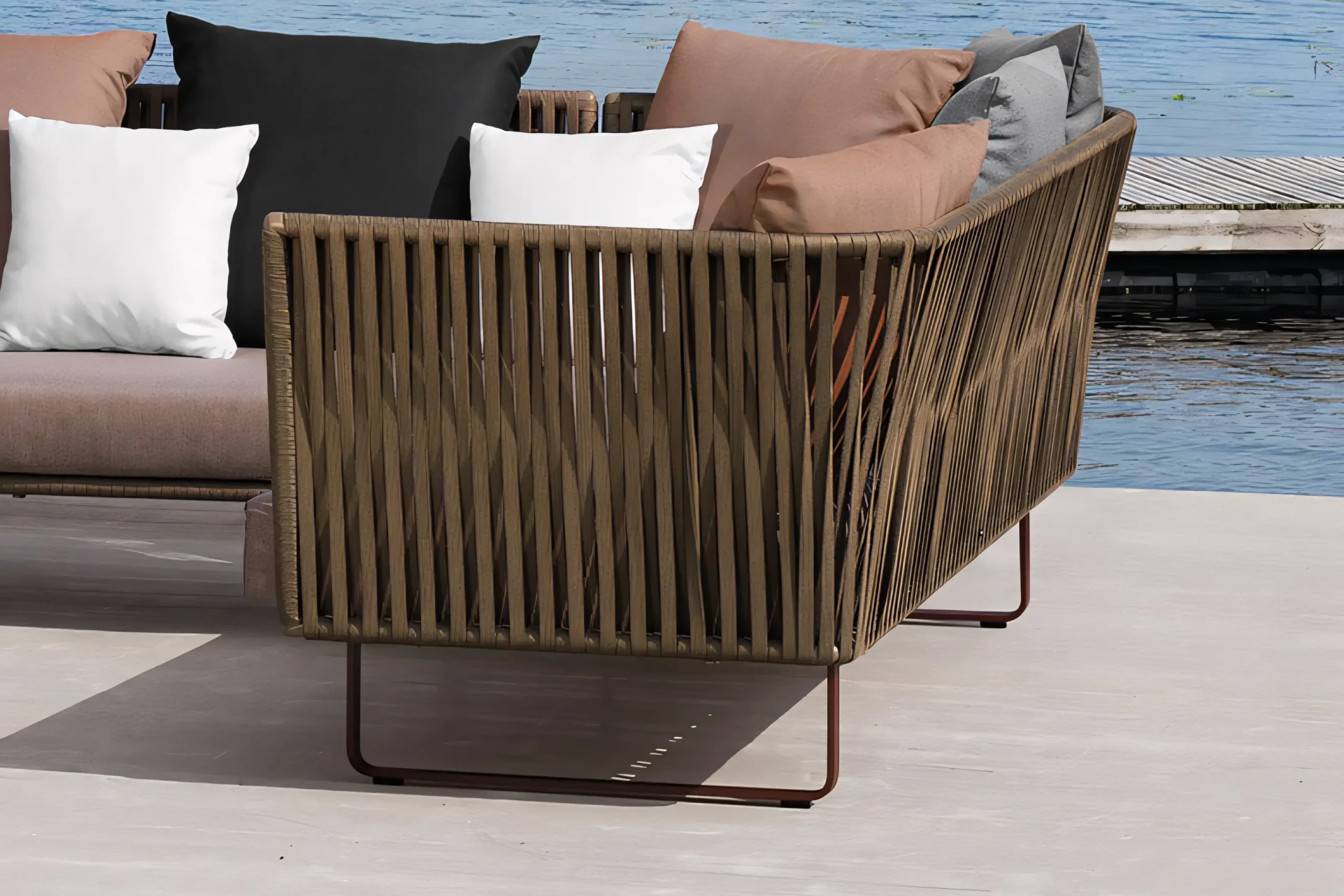JS-OGS0016 Beach Rattan Sofa Furniture (2-1)