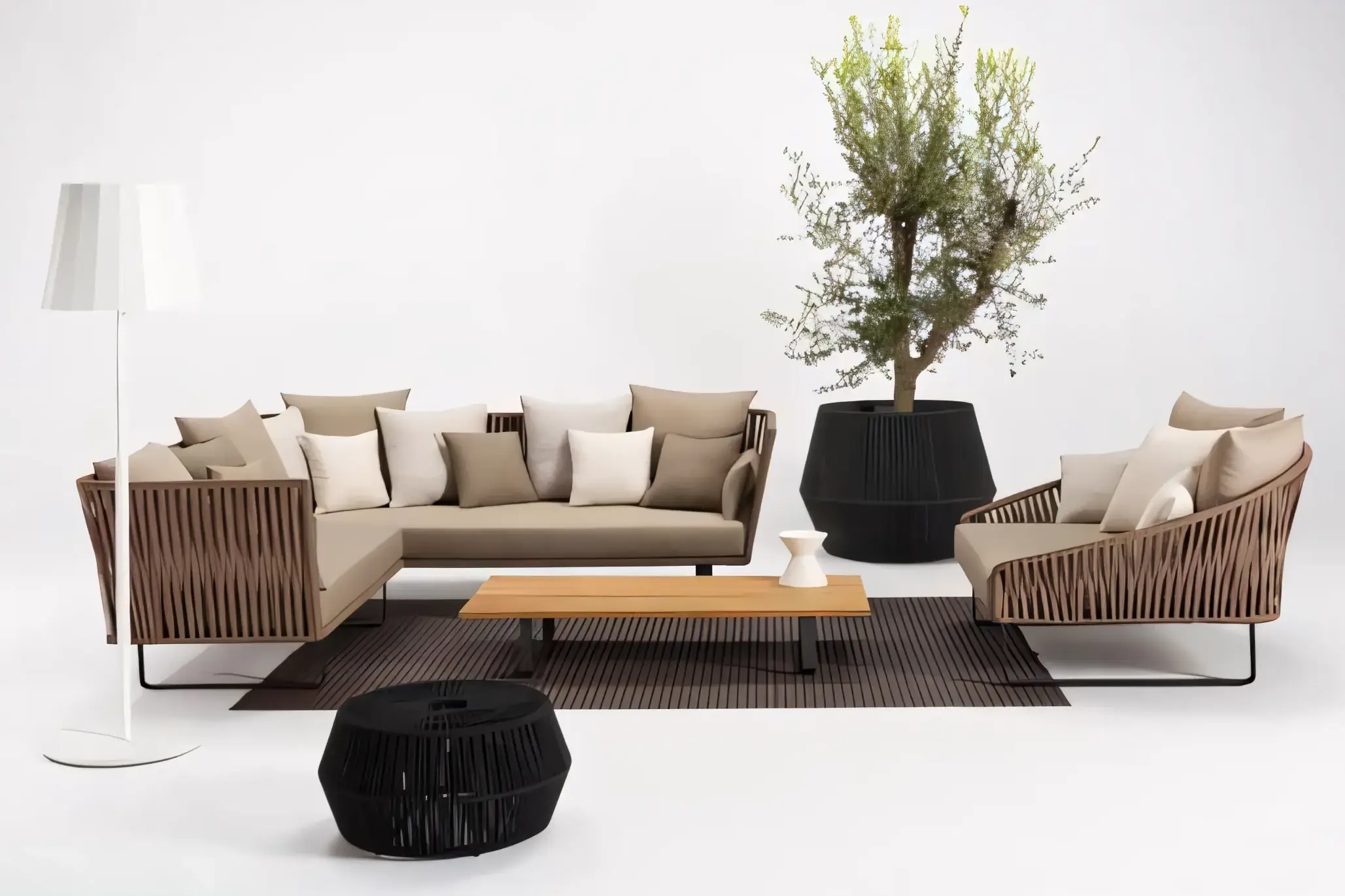 JS-OGS0016 Beach Rattan Sofa Furniture (2-2)