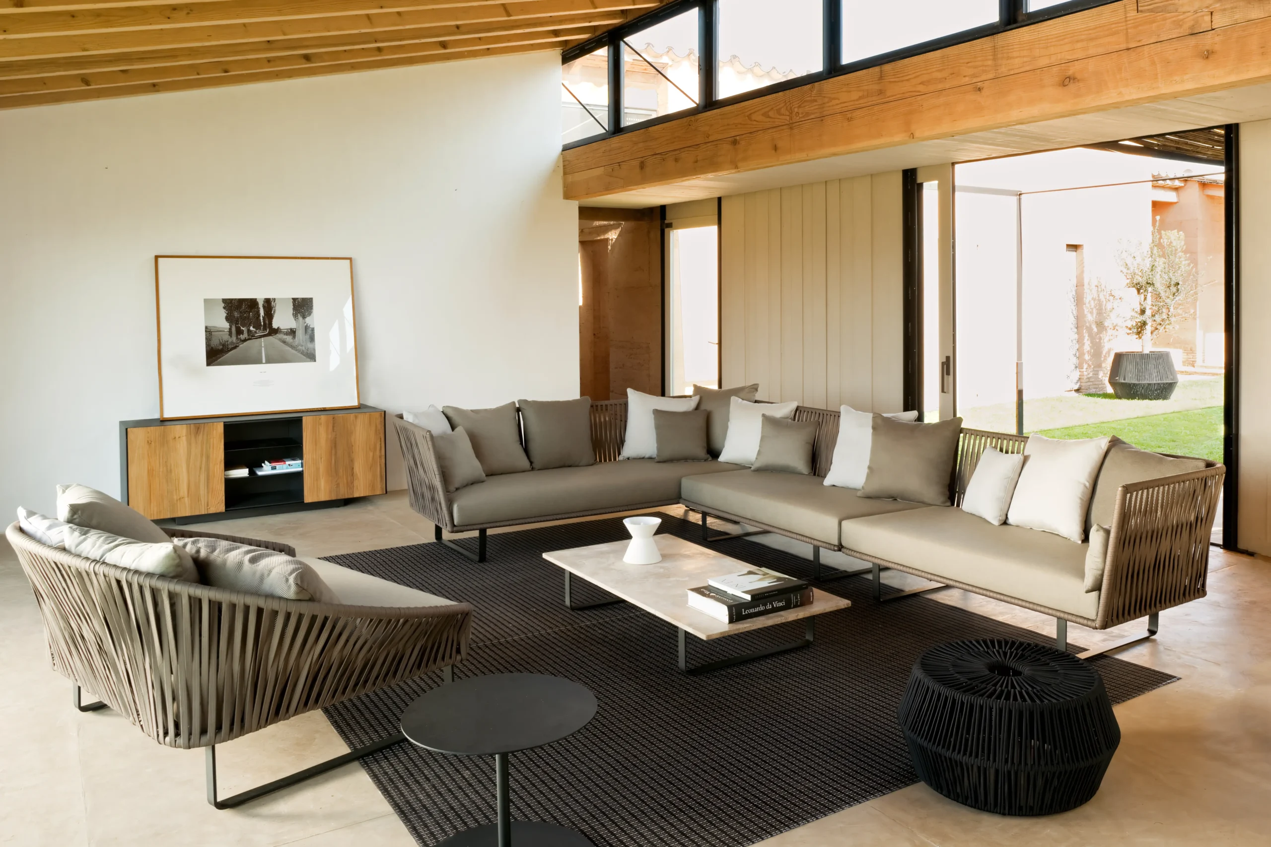 JS-OGS0016 Beach Rattan Sofa Furniture (2-3)