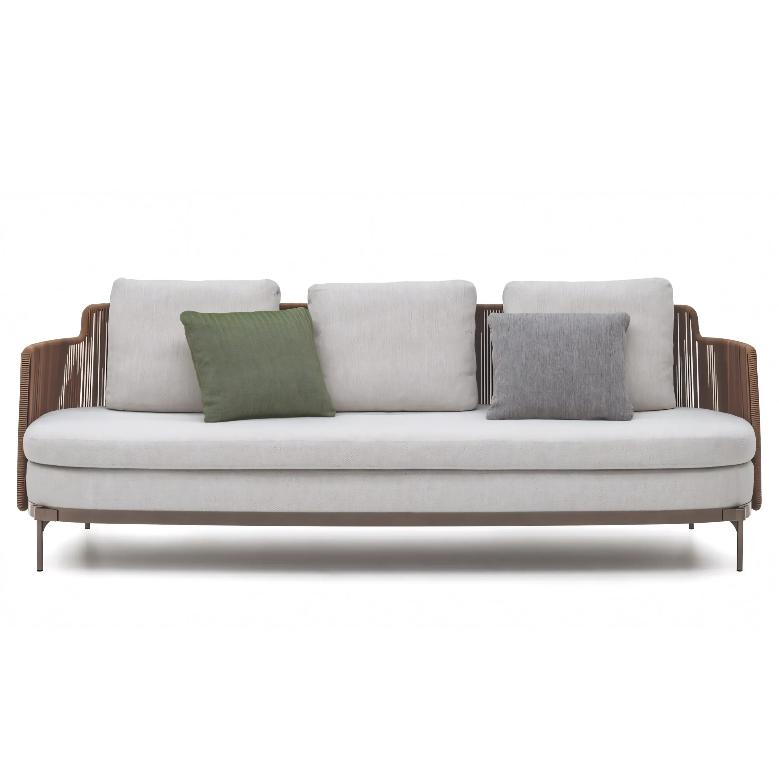 Italian Style Vertical Weave Patio Lounge Suite - Modular Garden Seating Group - Image 3