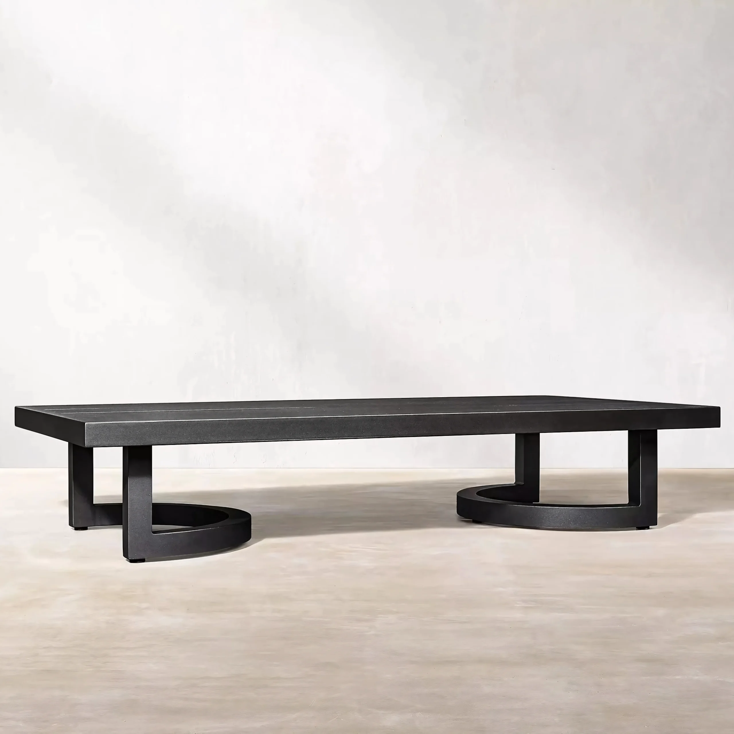 Minimalist Linear Outdoor Living Group – Matte Black Aluminum Frame with Deep Seating - Image 7