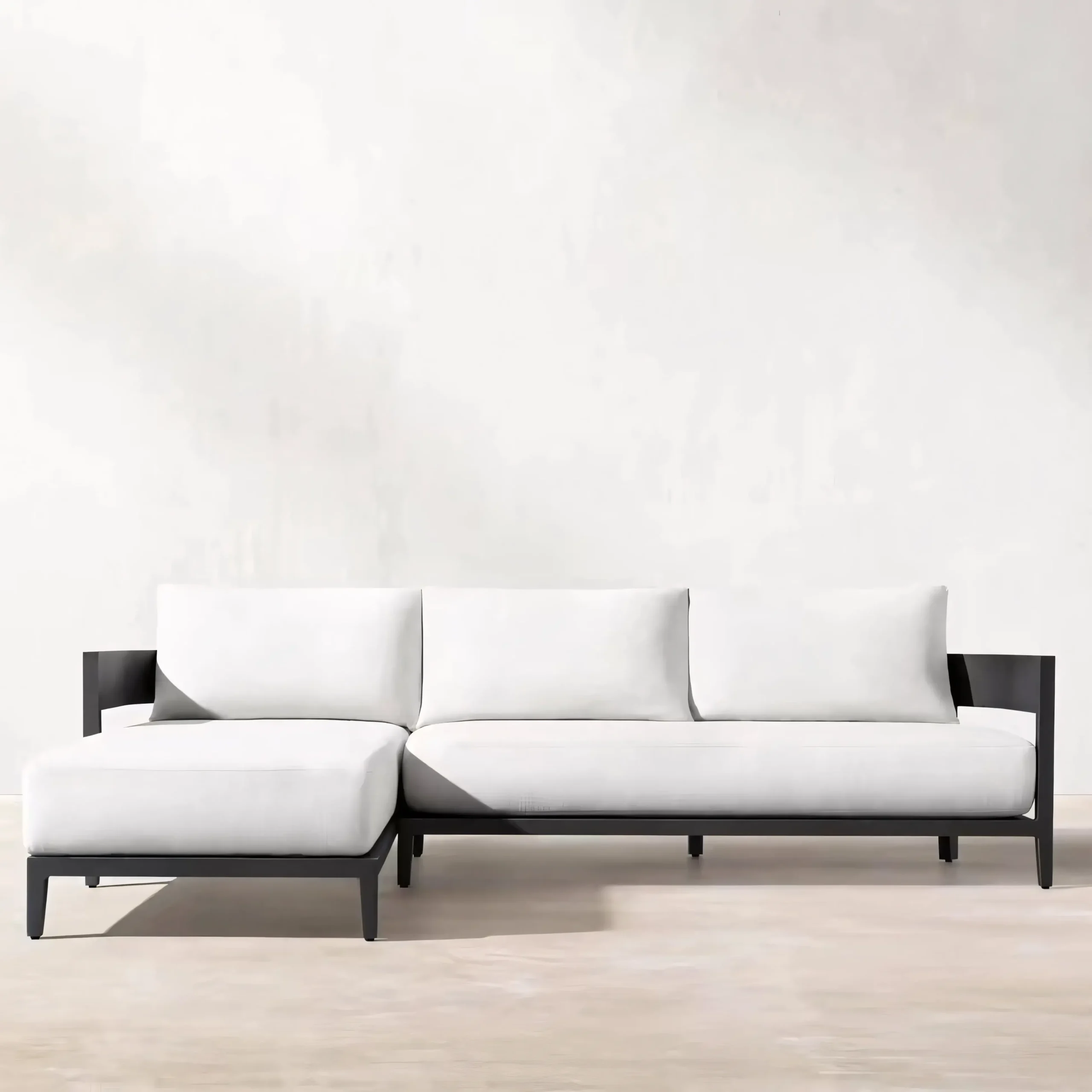 Modern Box-Frame Aluminum Outdoor Modular Sectional Sofa Set - Image 5
