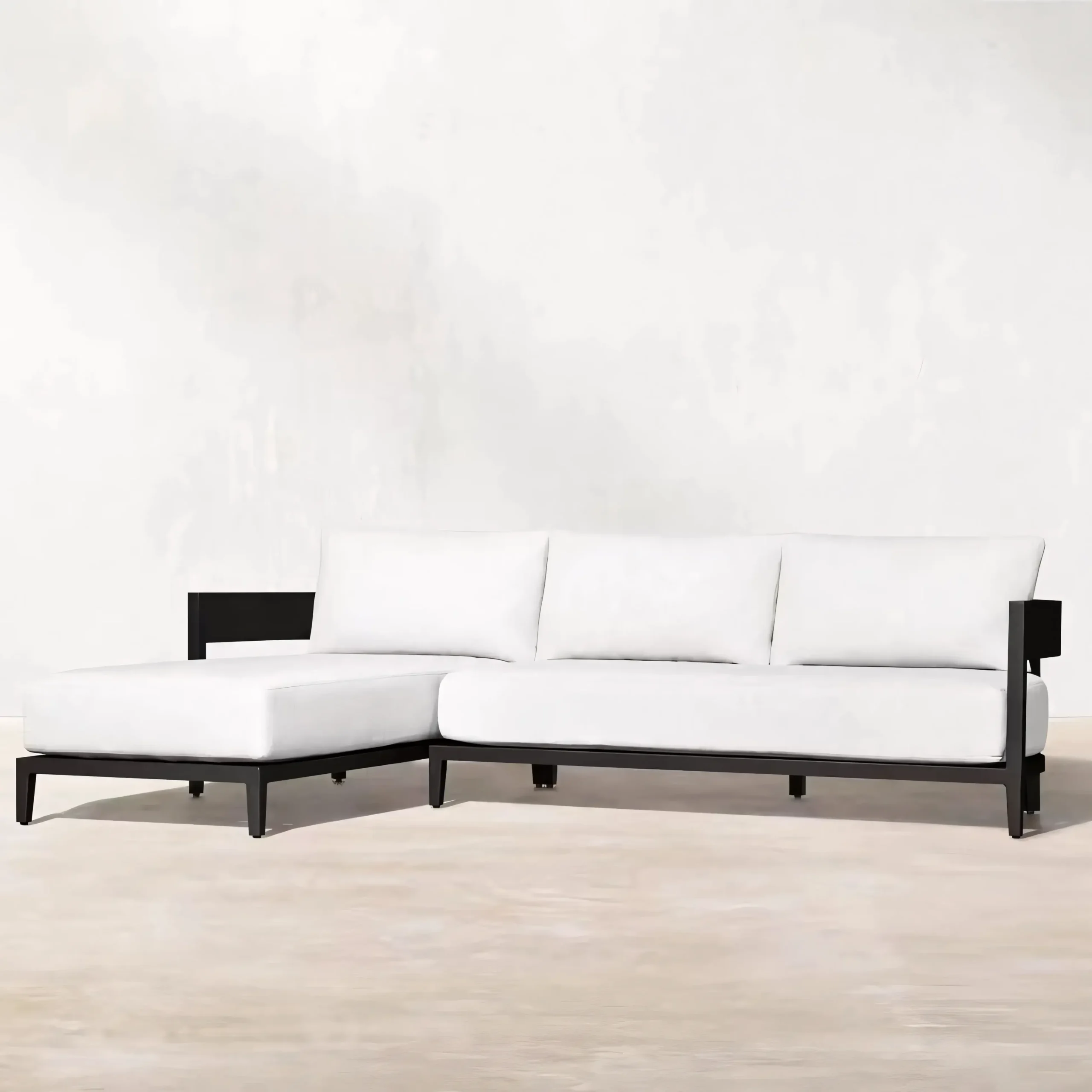Modern Box-Frame Aluminum Outdoor Modular Sectional Sofa Set - Image 6