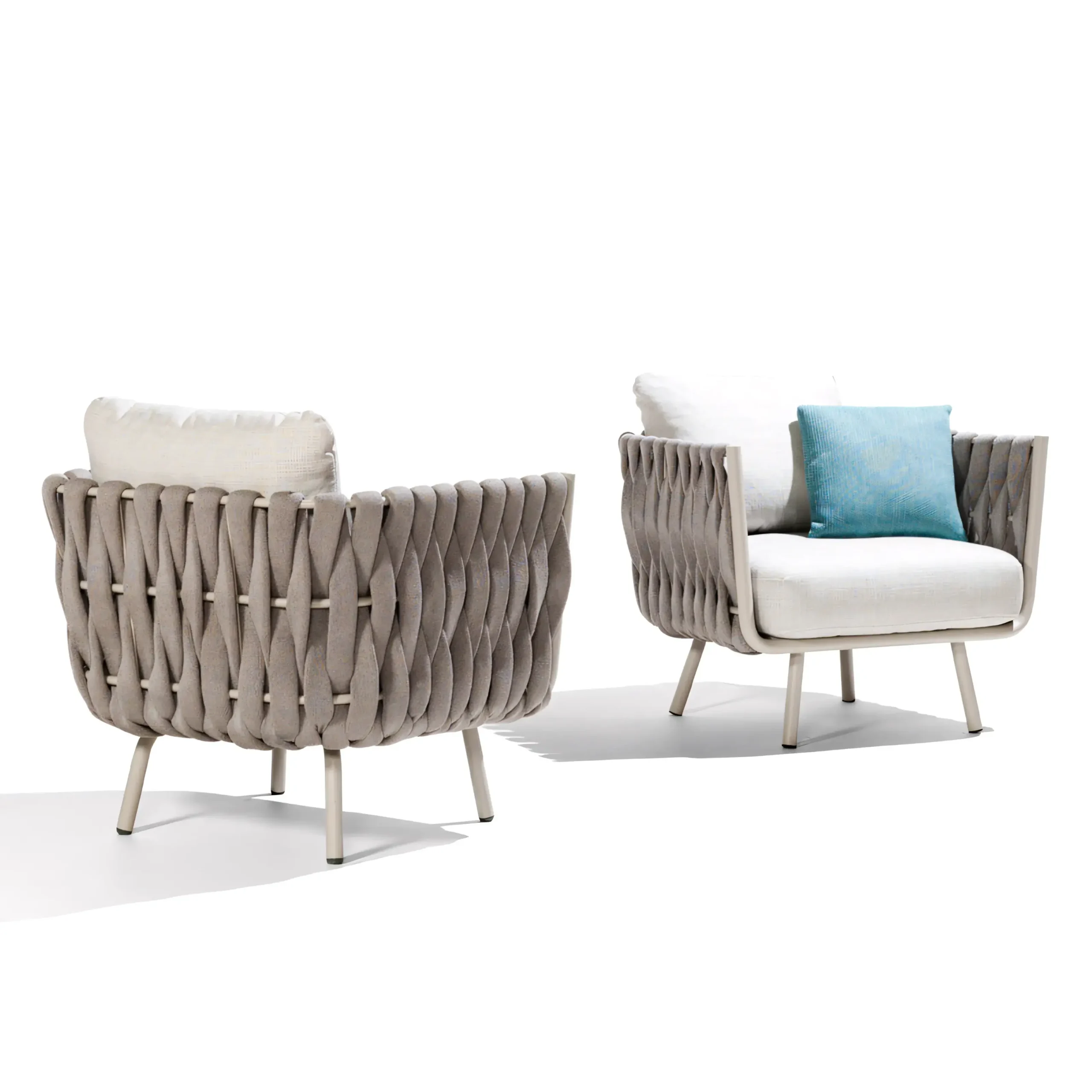 Luxury Italian Style Chunky Rope Garden Lounge Suite - Image 9