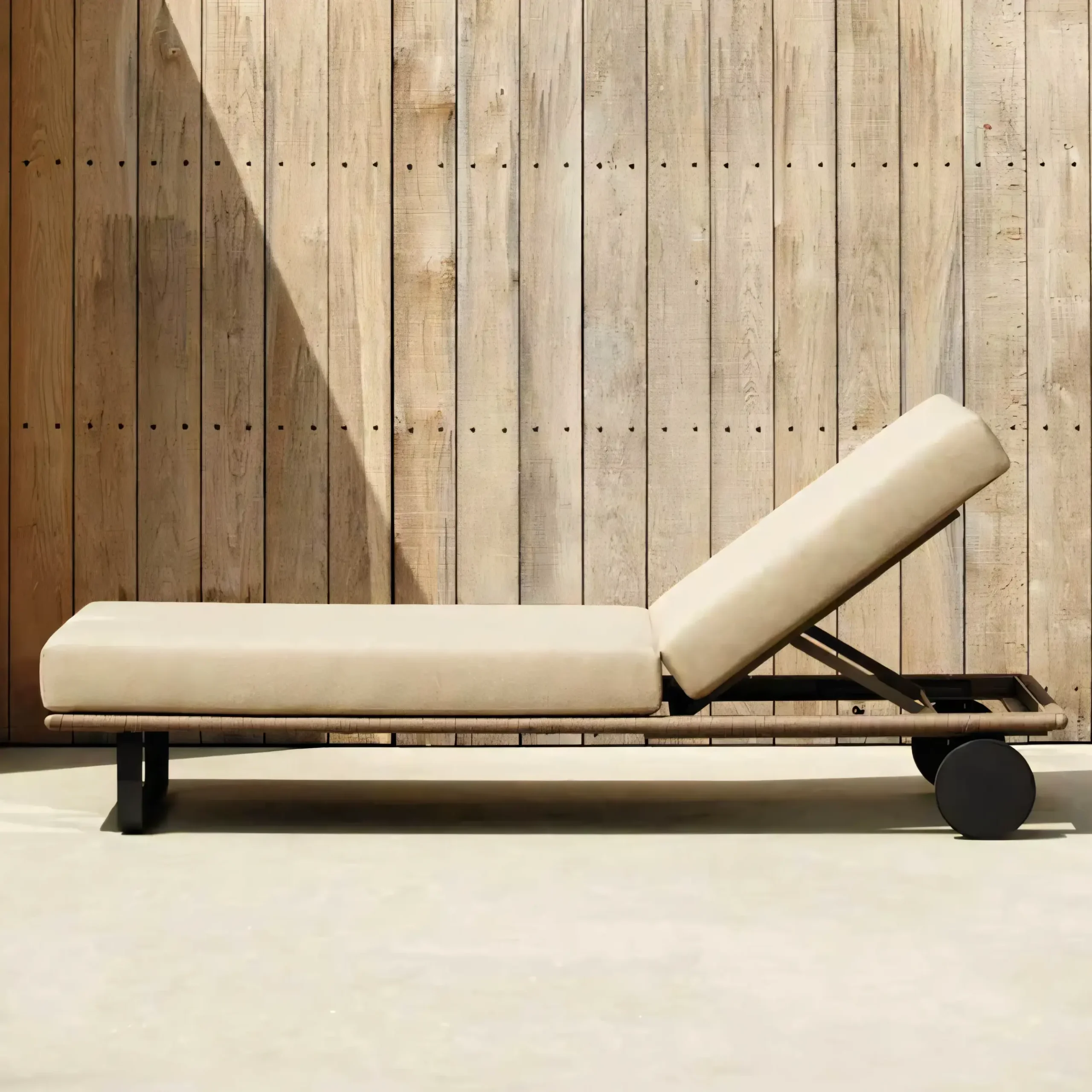 Luxury Minimalist Poolside Chaise Lounge: Weatherproof Rope Weave & Powder Coat Frame - Image 4