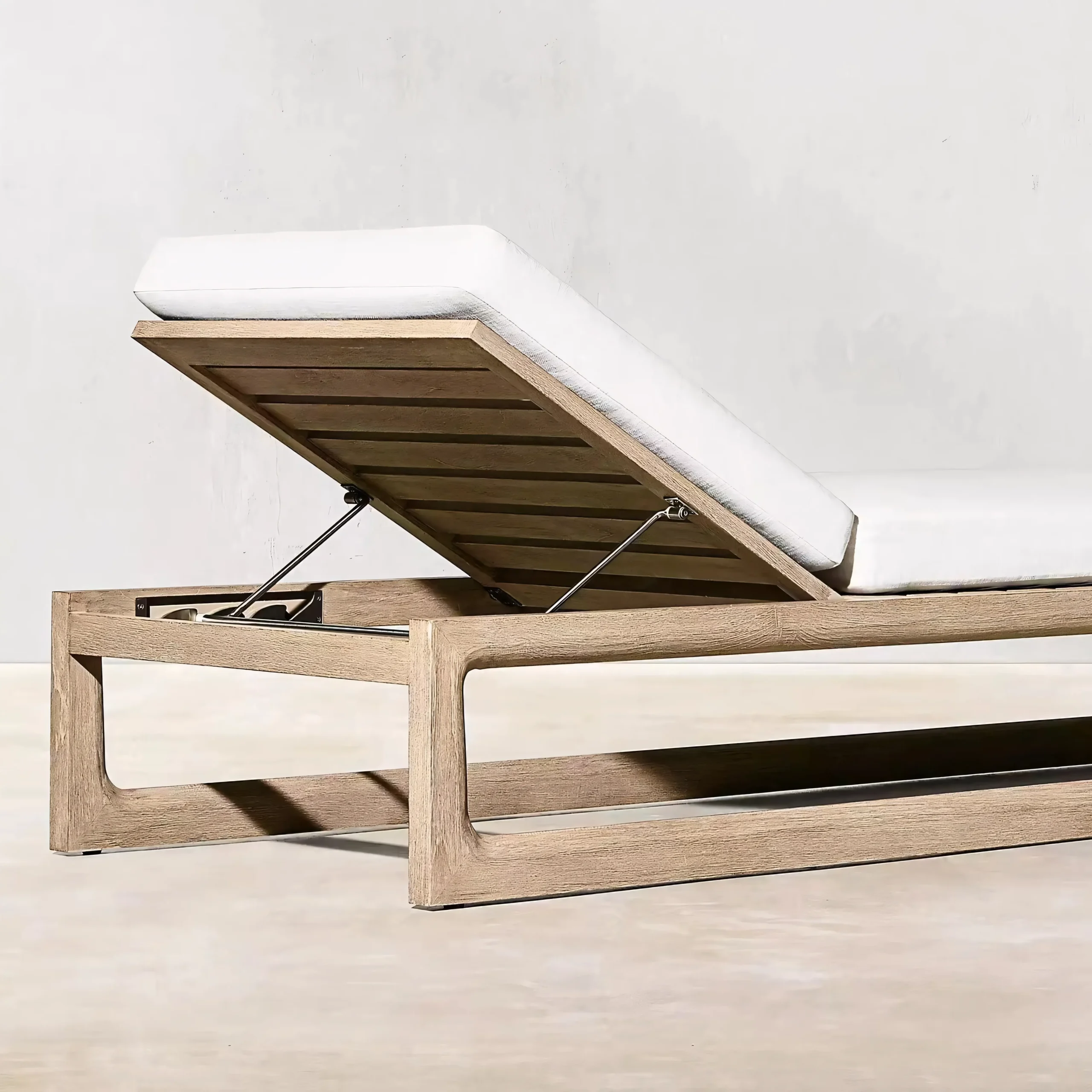 Luxury Grade A Teak Outdoor Sun Lounger | Quick-Dry Foam Cushion & Waterproof Fabric - Image 3