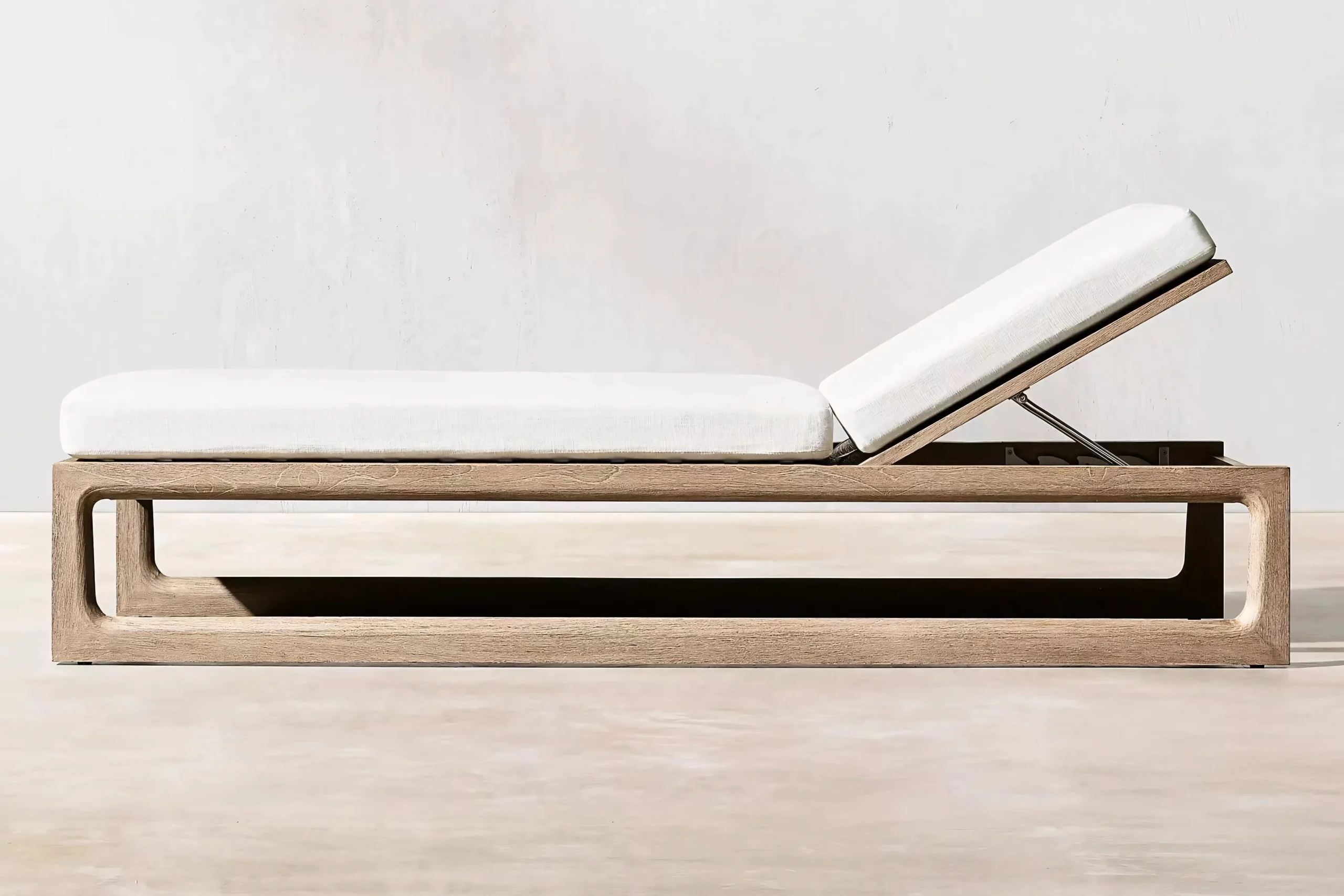 JS-OSL0055 Outdoor Comfortable Teak Wood Recliner (2-3)