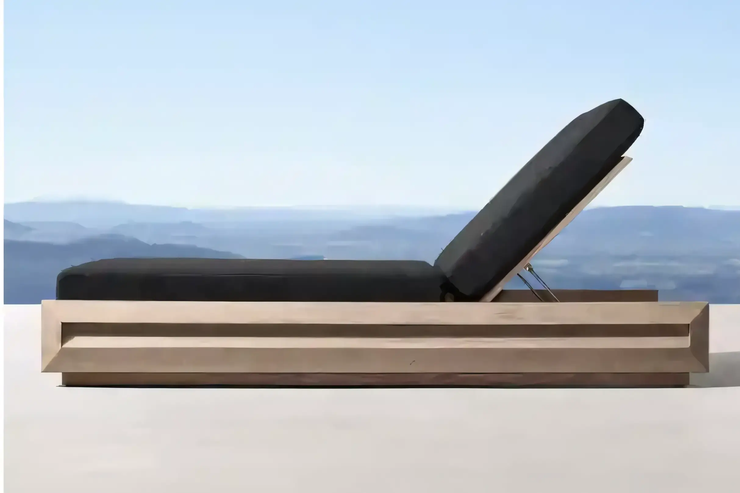 JS-OSL0056 Modern Garden Teak Wood Lounge Chaise (2-2)