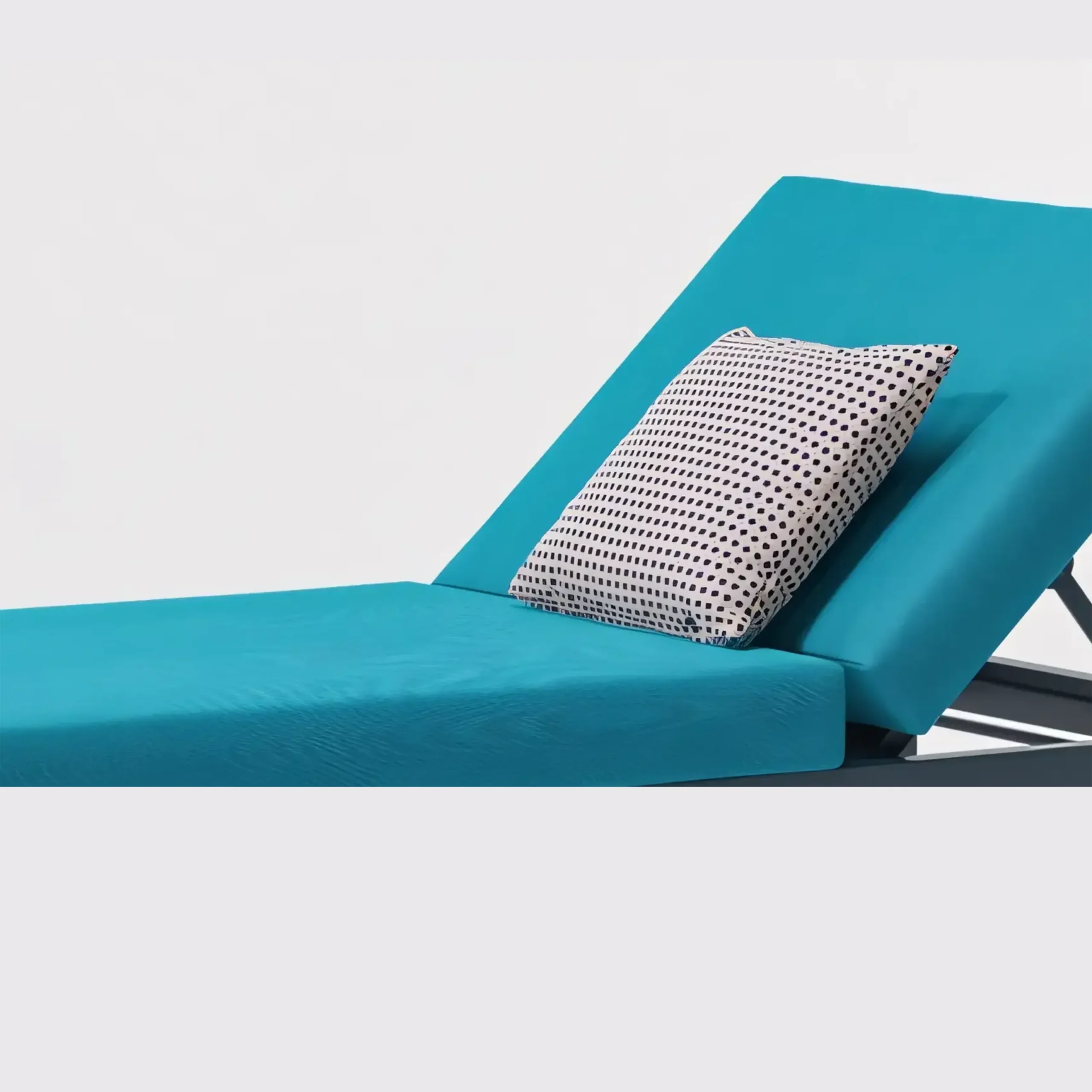 All-Weather Outdoor Chaise Lounge: Powder Coated Aluminum Frame with Thick Quick-Dry Cushions - Image 4