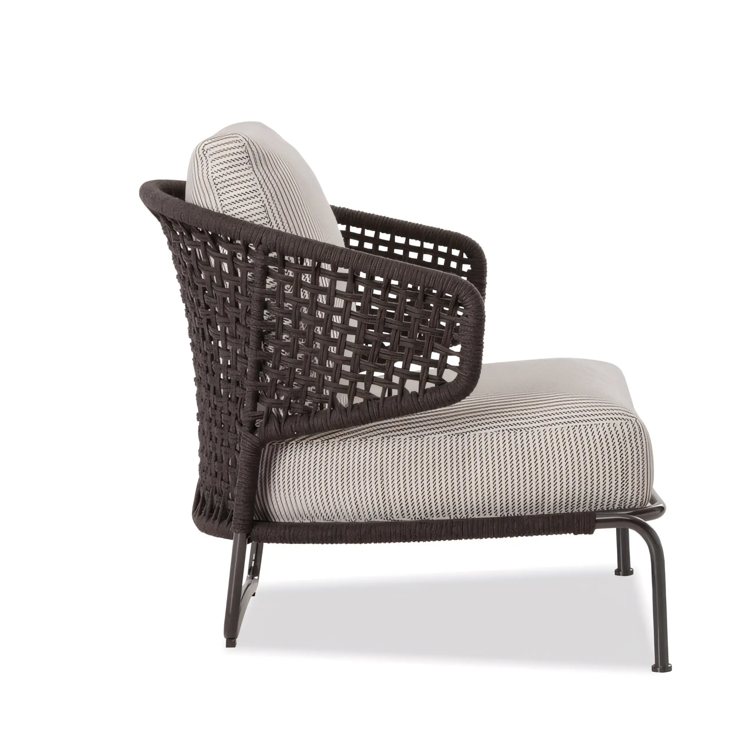 Waterproof Outdoor Rope Garden Chair with Quick Dry Cushions - Image 2