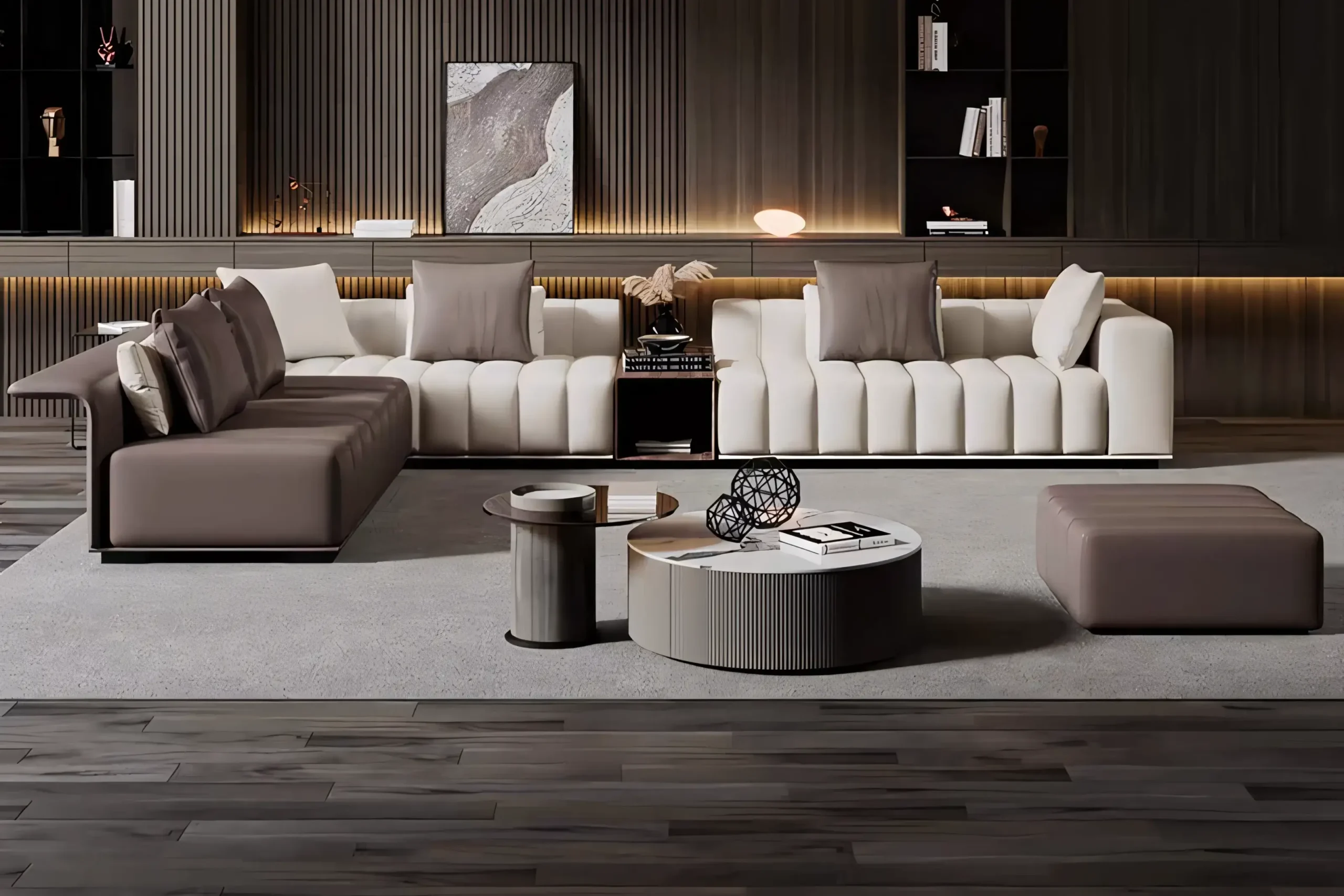 JS-S021 Piano leather sectional sofa (2-2)